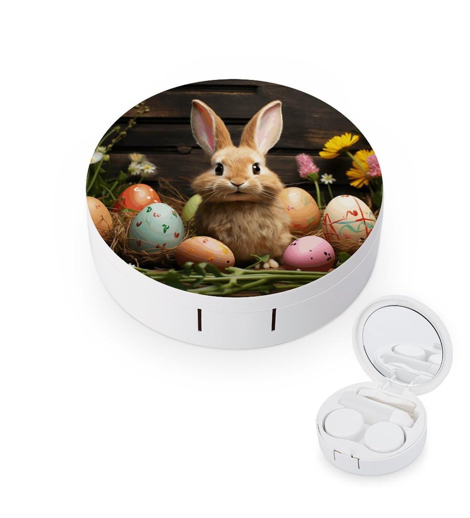 Shop Easter Egg Bunny Print Contact Lens Case - Travel-Friendly Lens Care Box - Buy Online on GoSupps.com
