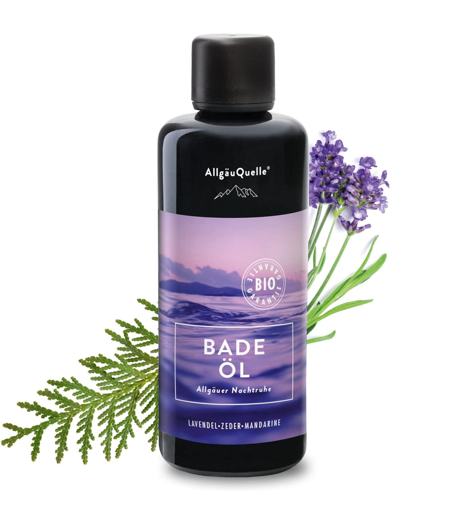 Allg gequelle Organic Bath Oil - Lavender Cedar & Mandarin | Natural Bath Additive (100ml) - Buy Online on GoSupps.com