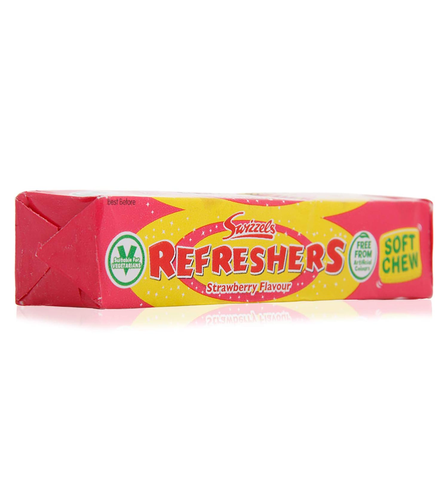 Swizzels Refreshers Strawberry Flavour Soft Chew 43 g - Buy Online on GoSupps.com