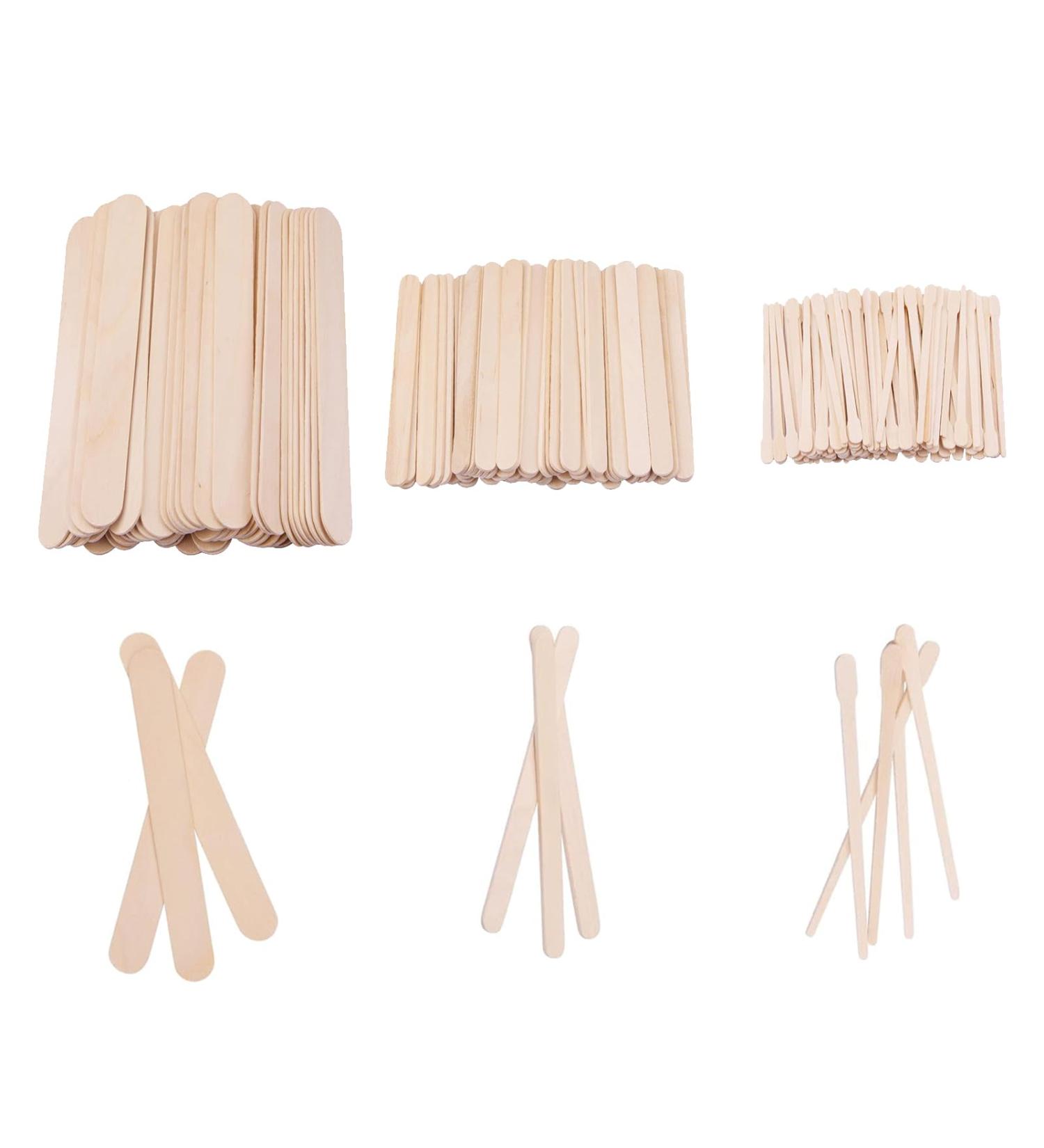 200 Pcs Wooden Wax Spatula for Hair Removal - Small Waxing Sticks 3 Styles Available - Buy Online on GoSupps.com