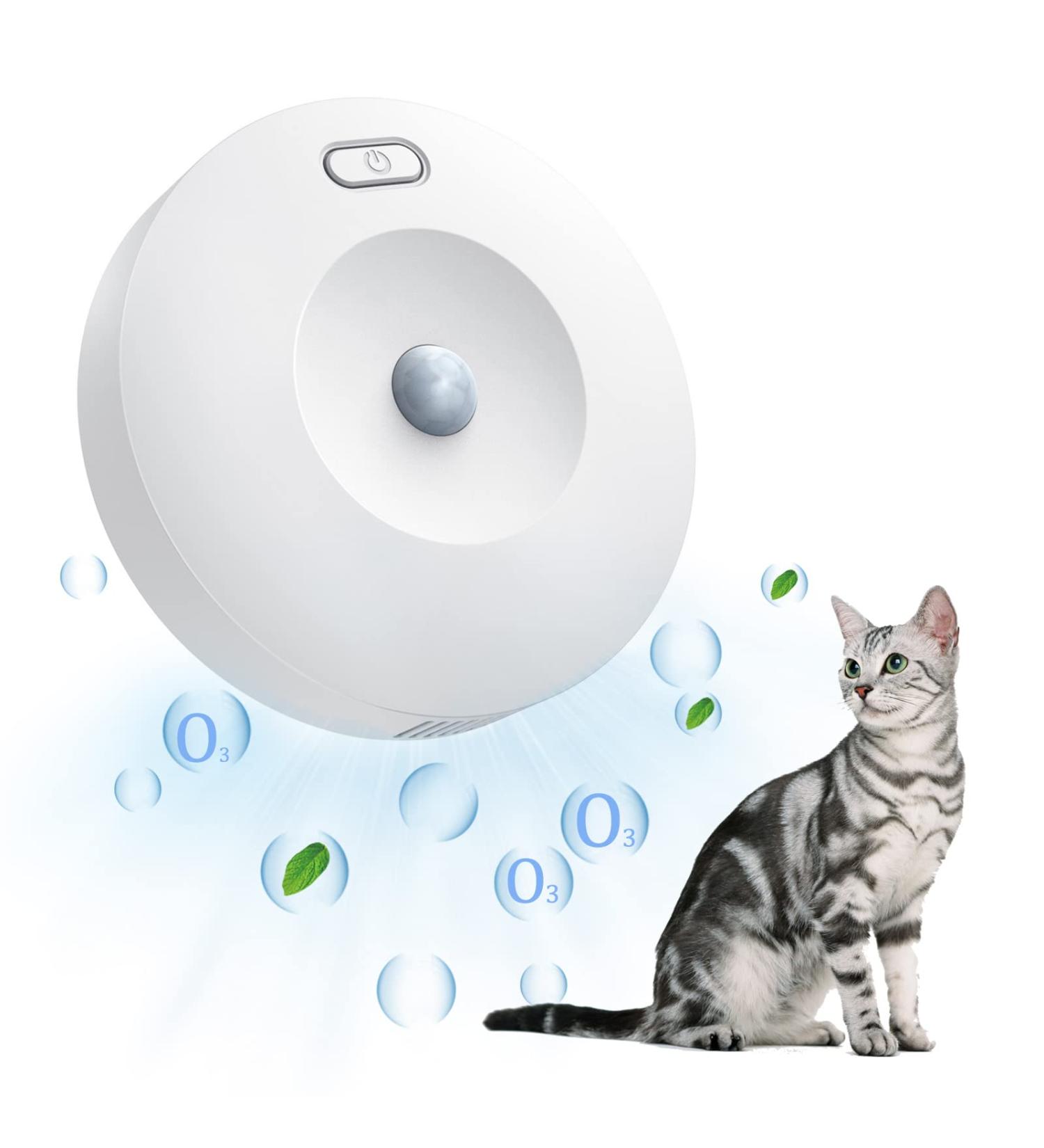 Mknzome Cat Litter Deodorizer | Intelligent Odor Eliminator | 99% Deodorization | Mini Air Purifier for Cat Toilets & Small Spaces - Buy Online on GoSupps.com