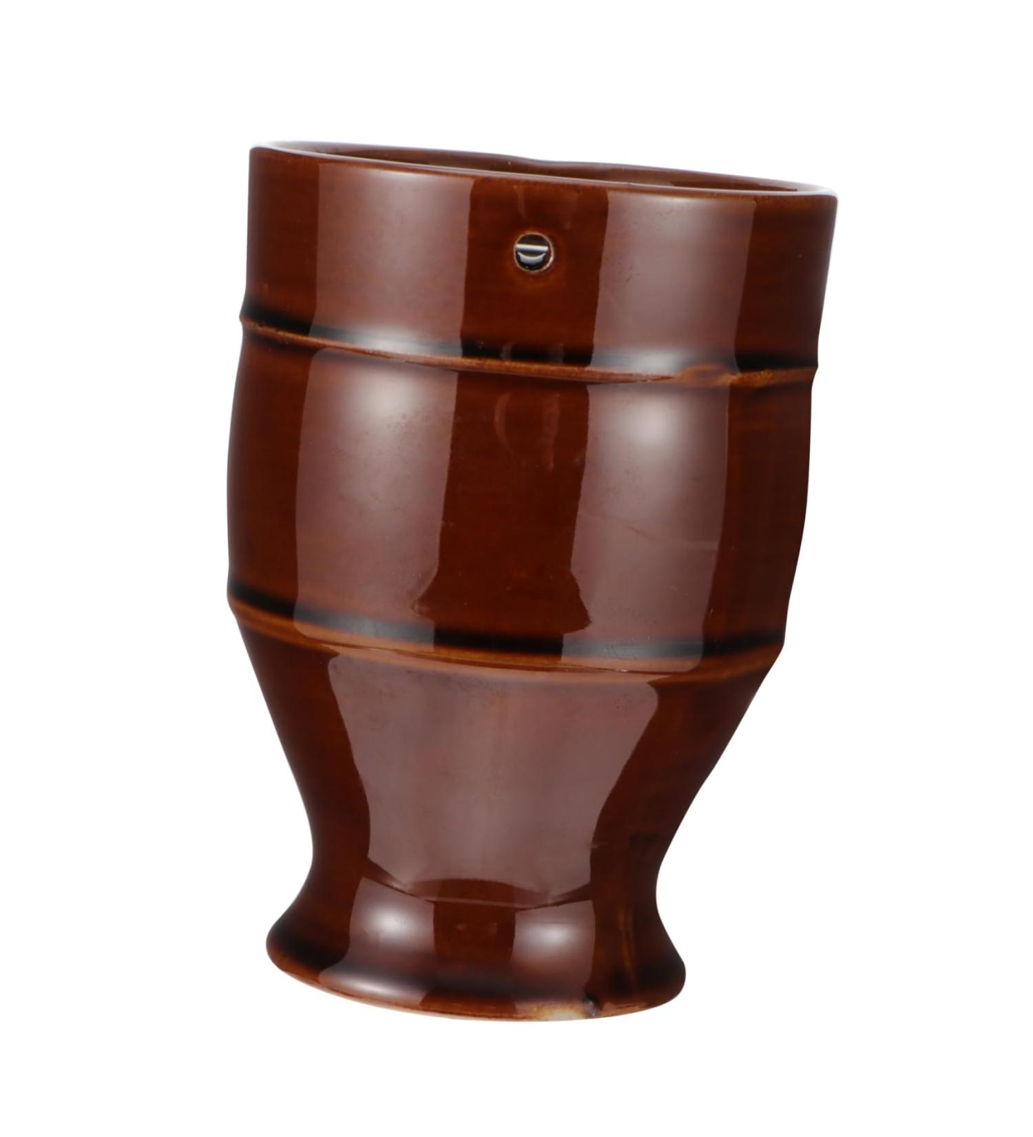 JECOMPRIS Castle Moxibustion Cup - Effective Home Massage Tool for Moxibustion Therapy | 10.5x7.5cm Brown Ceramic - Buy Online on GoSupps.com