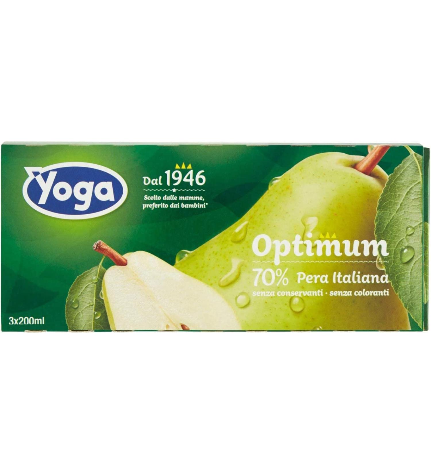 Yoga Succo Pera Pear juice without added sugar 3 x 200 ml - Buy Online on GoSupps.com