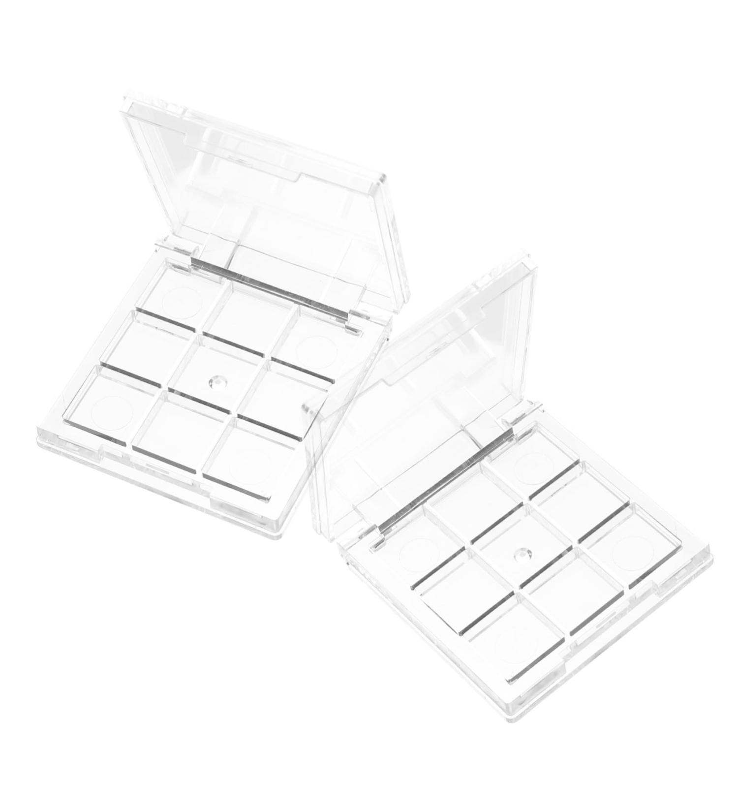 COLLBATH Eyeshadow Holder 2pcs Compact Empty Highlighter Cases Transparent Refillable Cosmetics Containers Eyeshadow Case - Buy Online on GoSupps.com