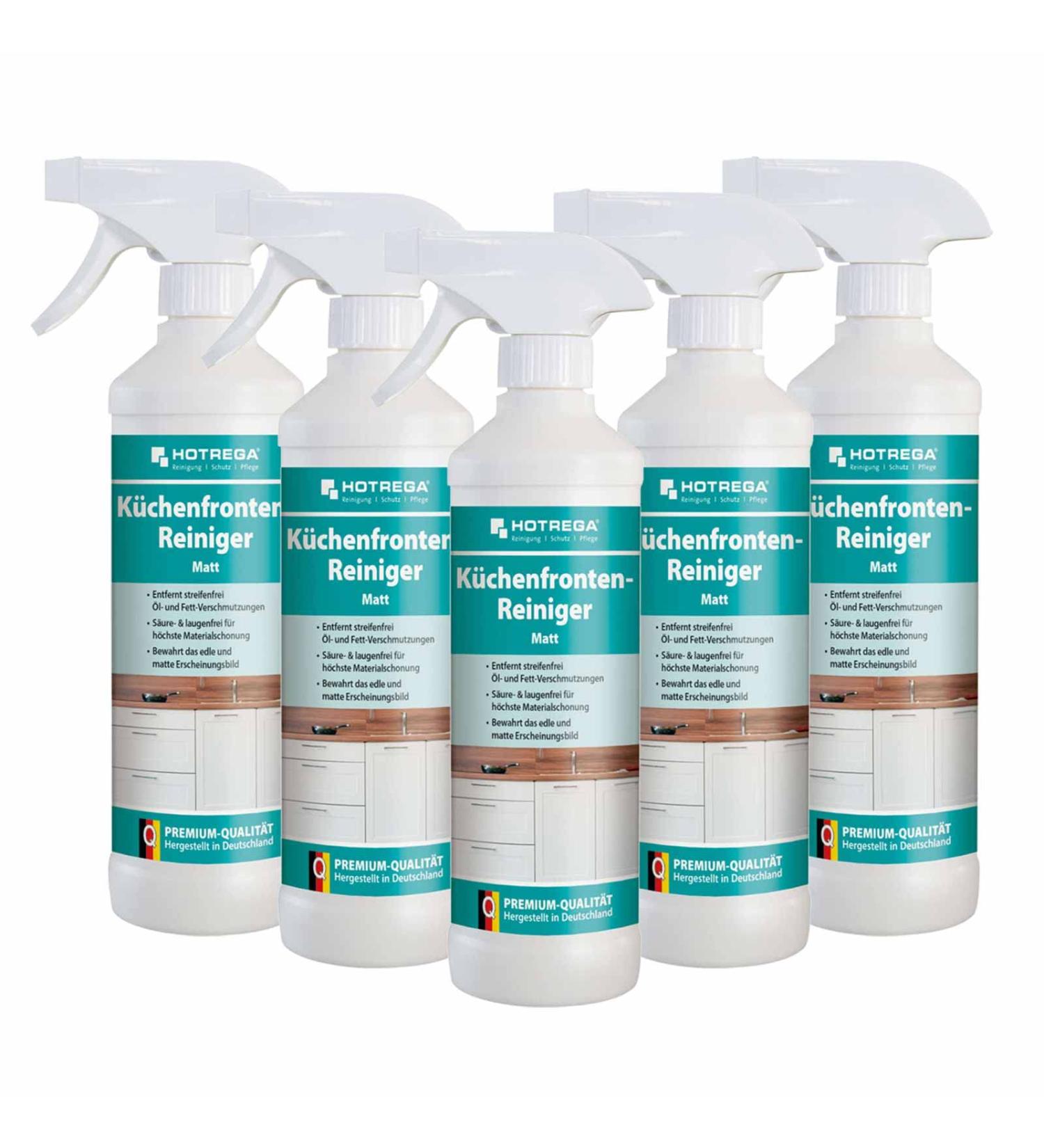HOTREGA Kitchen Front Cleaner Matt 500ml - Streak-Free Degreaser for Effortless Cleaning (5x 500ml) | International Shipping - Buy Online on GoSupps.com