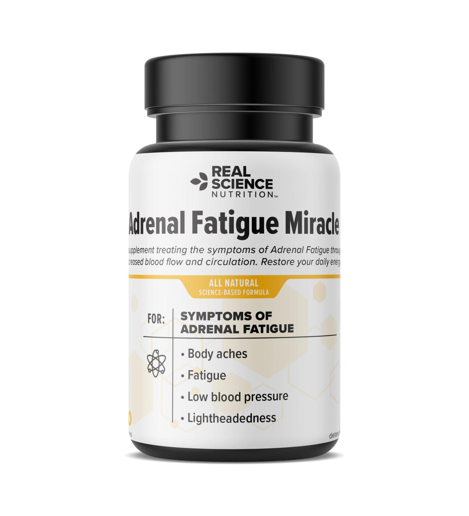 Real Science Nutrition Offers Adrenal Fatigue Miracle - A Nutritional Supplement Formulated to Support Healthy Adrenal Gland Function, May Help to Relieve Fatigue, Stress, and Improve Energy Levels