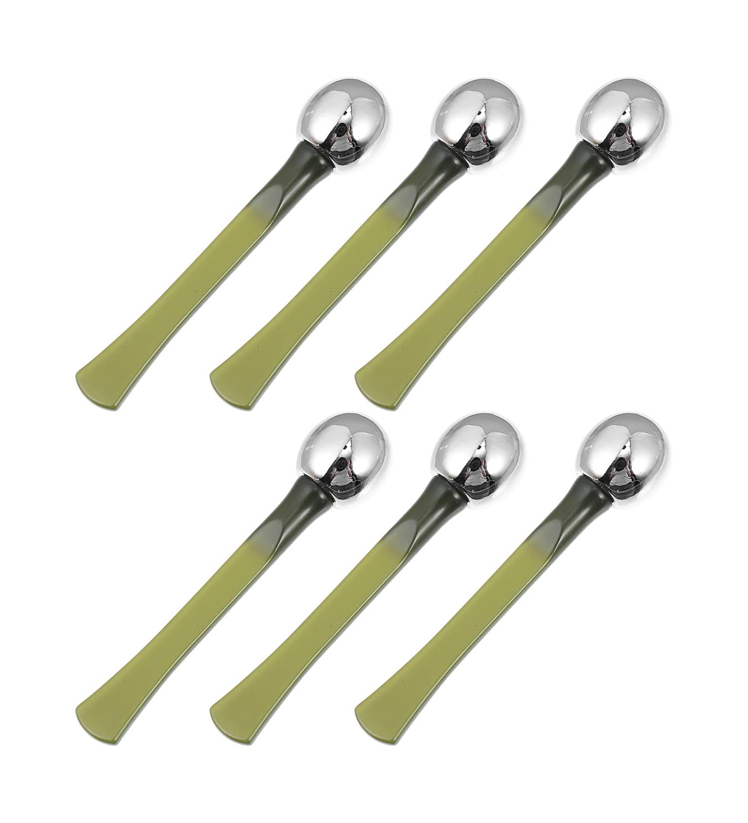 EXCEART 6pcs Metal Eye Cream Applicators | Face & Eye Roller Massage Wand Stick for Eye Care | Green - Buy Online on GoSupps.com