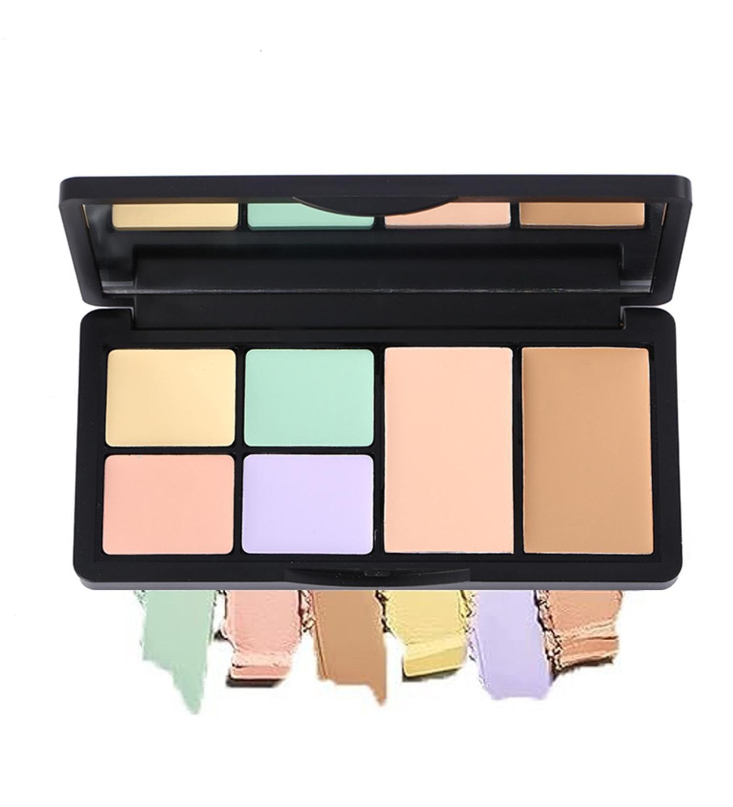 Cream Concealer Palette Contour Concealer Palette | 6-Color Contour Palette Cream Concealer Palette | Waterproof Full Coverage Makeup Palette Corrective Concealer - Buy Online on GoSupps.com