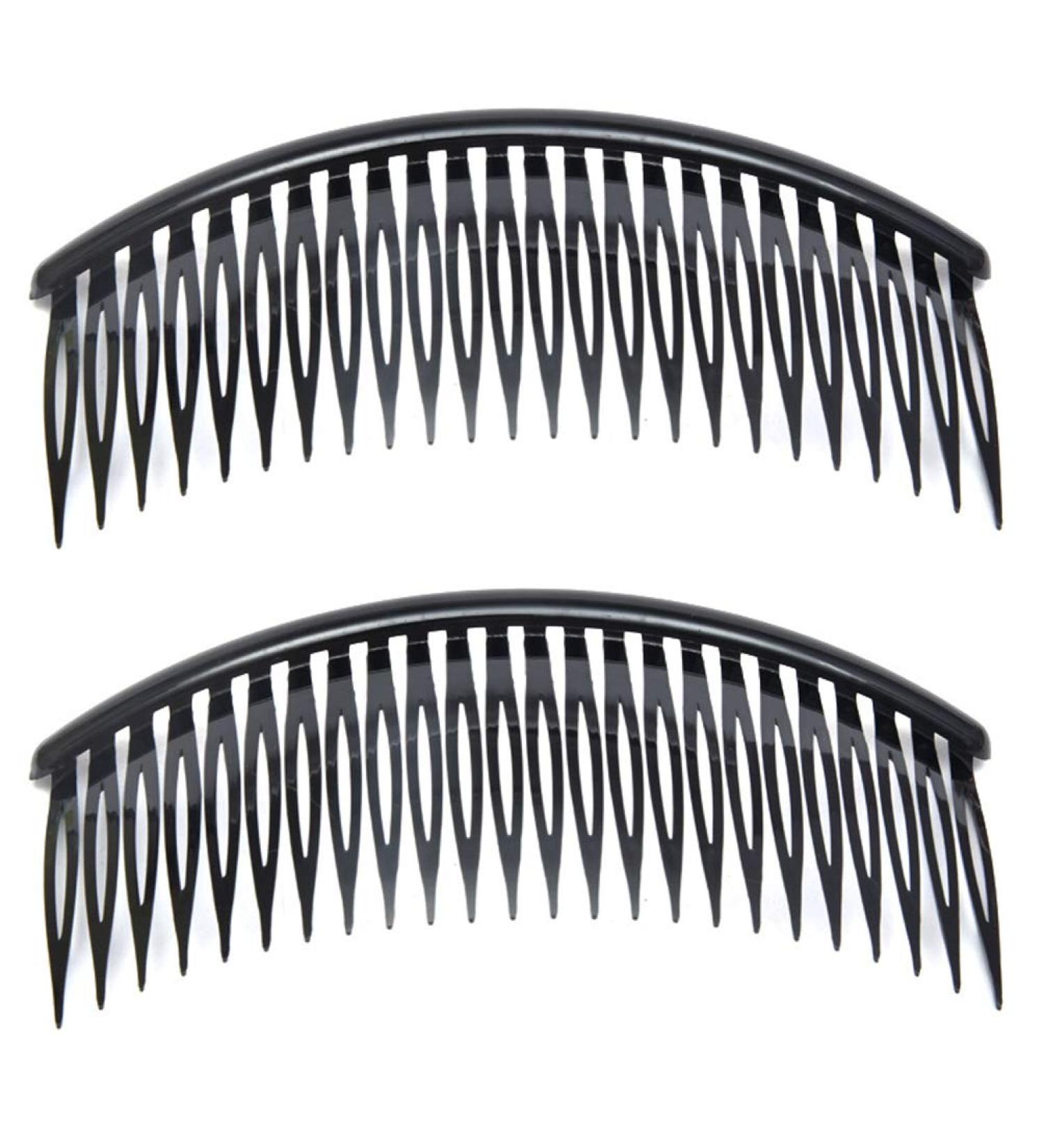 12 Pcs Black Plastic Side Hair Combs for Women and Girls - DIY Hair Accessories with 24 Teeth - Buy Online on GoSupps.com