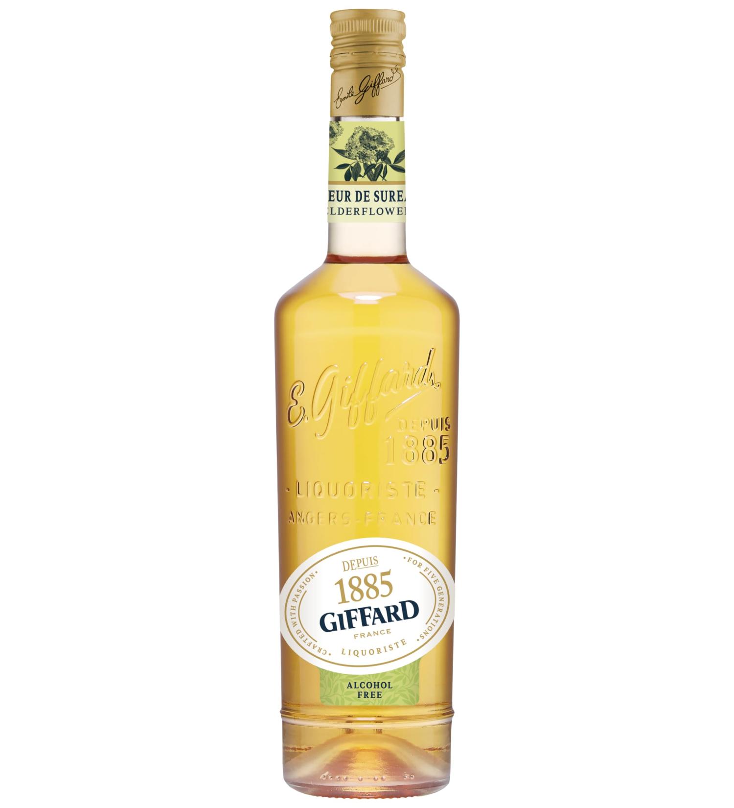 GIFFARD - Elderflower Without Alcohol - French Recipe - Floral and Refreshing - 70 cl - Buy Online on GoSupps.com