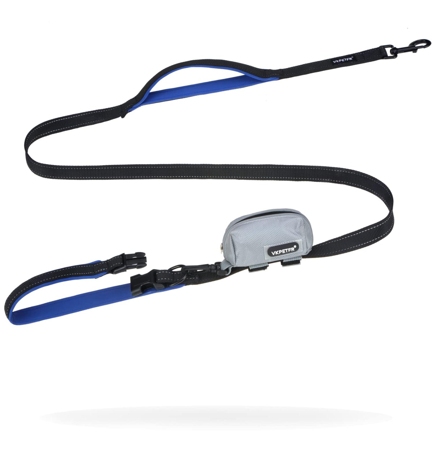 VKPETFR 6FT Dog Leash with Poop Bag Holder - Padded Handle - Heavy Duty Reflective Training Lead for Medium to Large Dogs - Buy Online on GoSupps.com