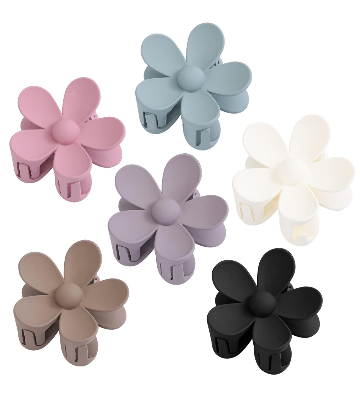 Large Flower Claw Clips for Thick Thin Curly Hair | Non Slip Matte Jaw Clips for Women | Strong Hold 3.15 Inch Daisy Hair Accessories - Buy Online on GoSupps.com