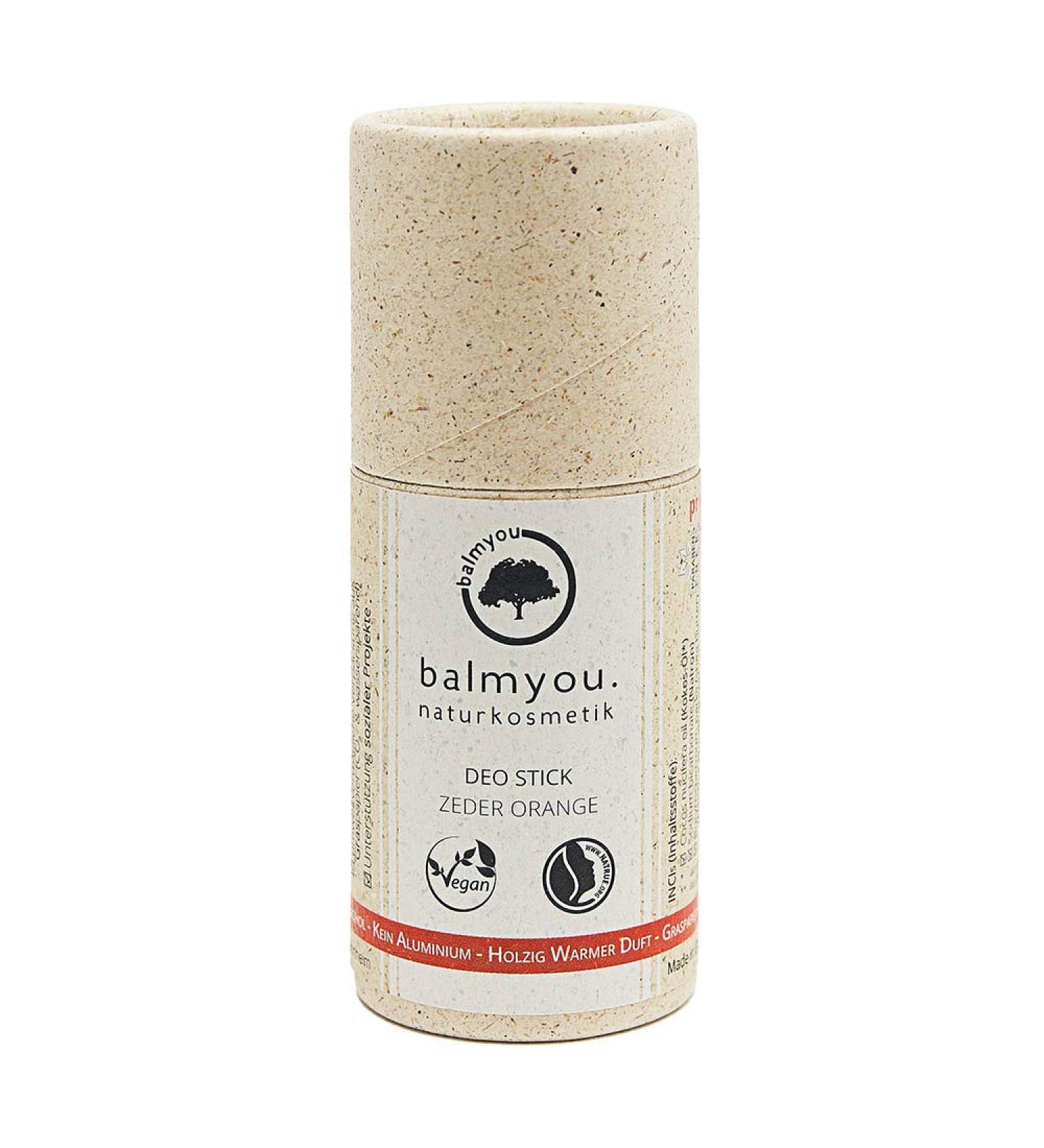balmyou Deodorant Stick Cedar Orange Grass Paper 50 g