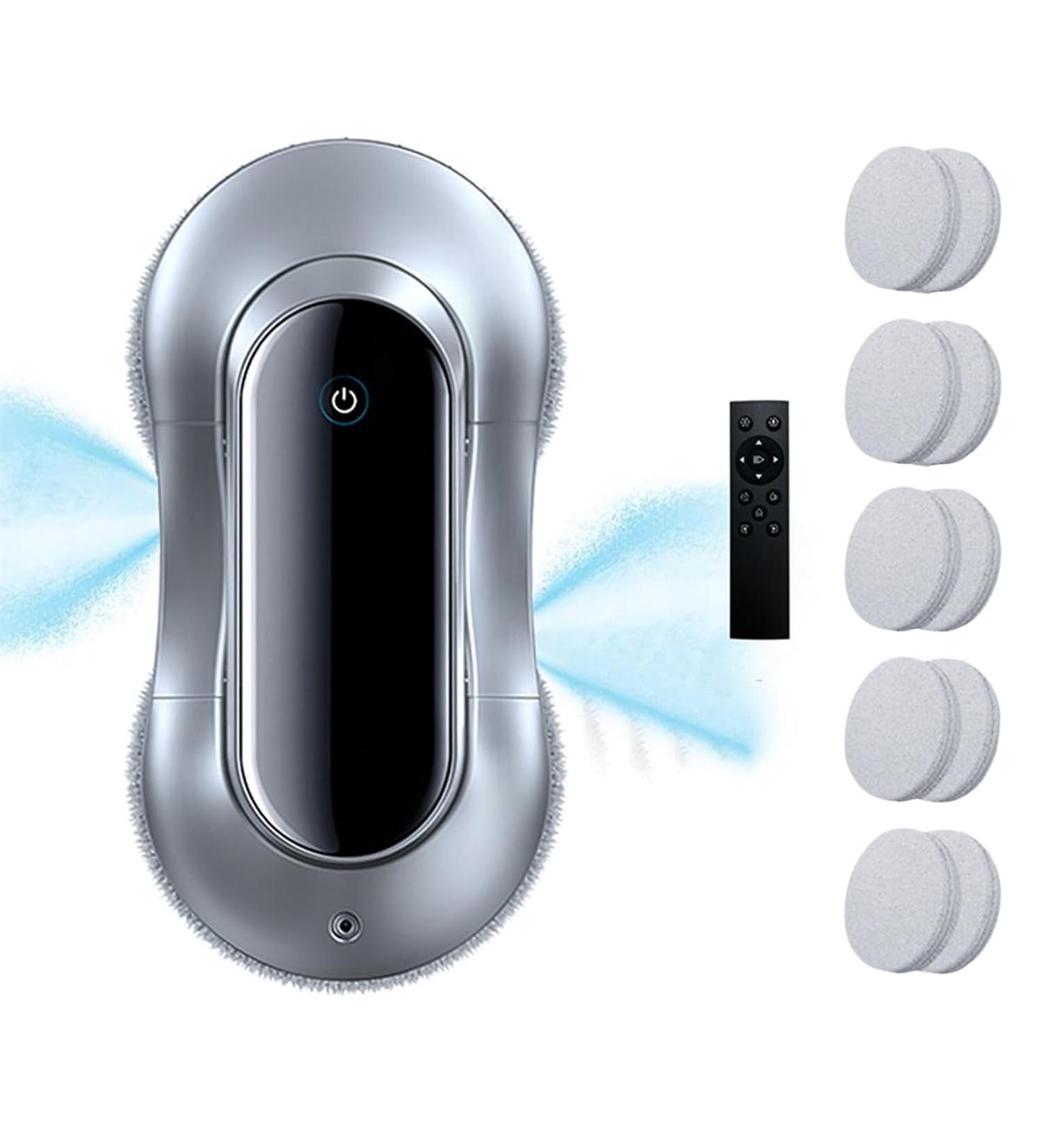 CHHMAELOVE Window Cleaning Robot with Dual Water Spray 70ML Window Cleaner Robot 3500Pa Suction Power for Windows/Tiles/Glass Door Remote Control Ultra-Thin Body - Buy Online on GoSupps.com