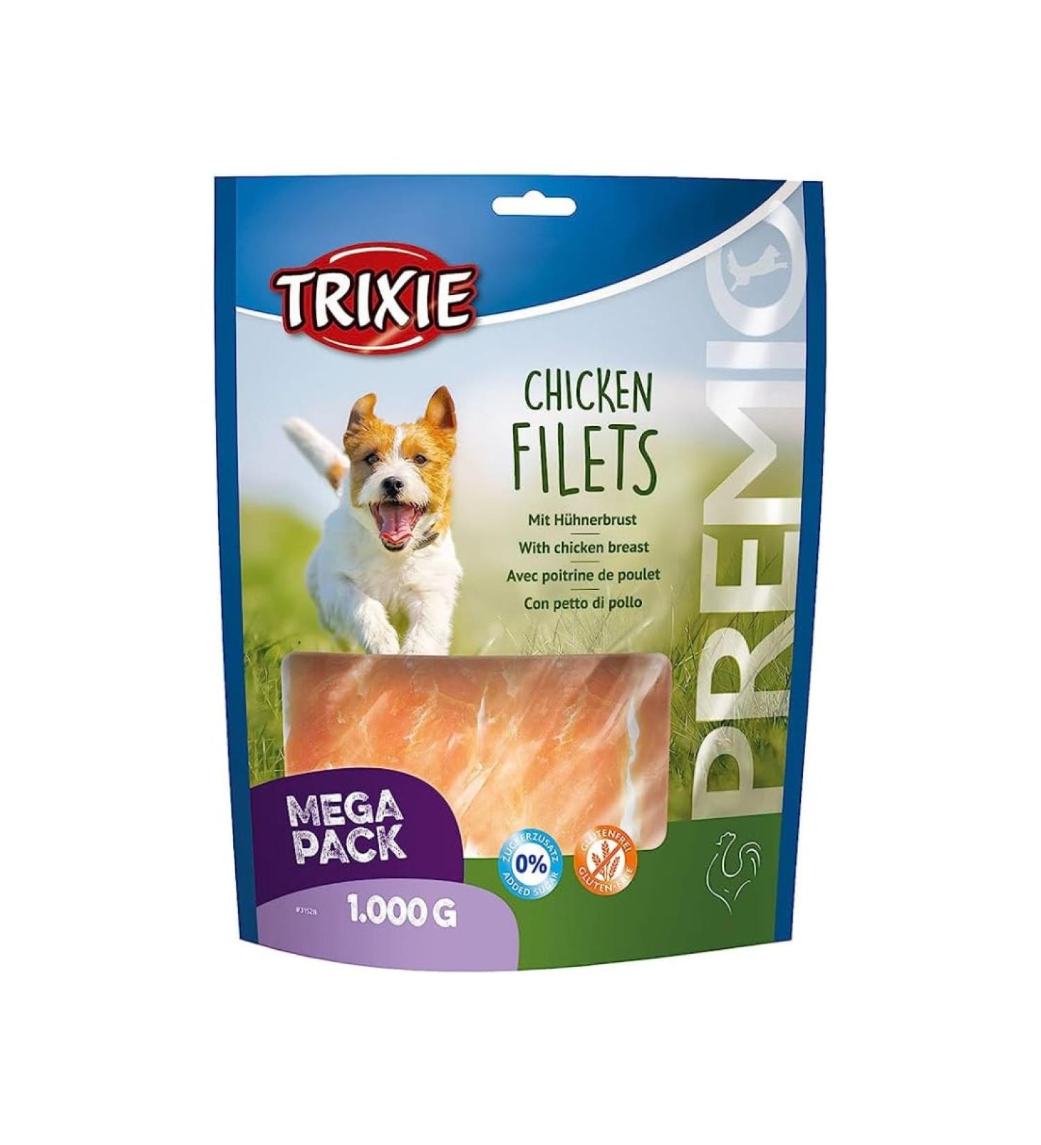 Trixie Hundeleckerli Premio Chicken Filets 1kg - Gluten-Free Grain-Free Dog Treats for Training & Rewards - Buy Online on GoSupps.com