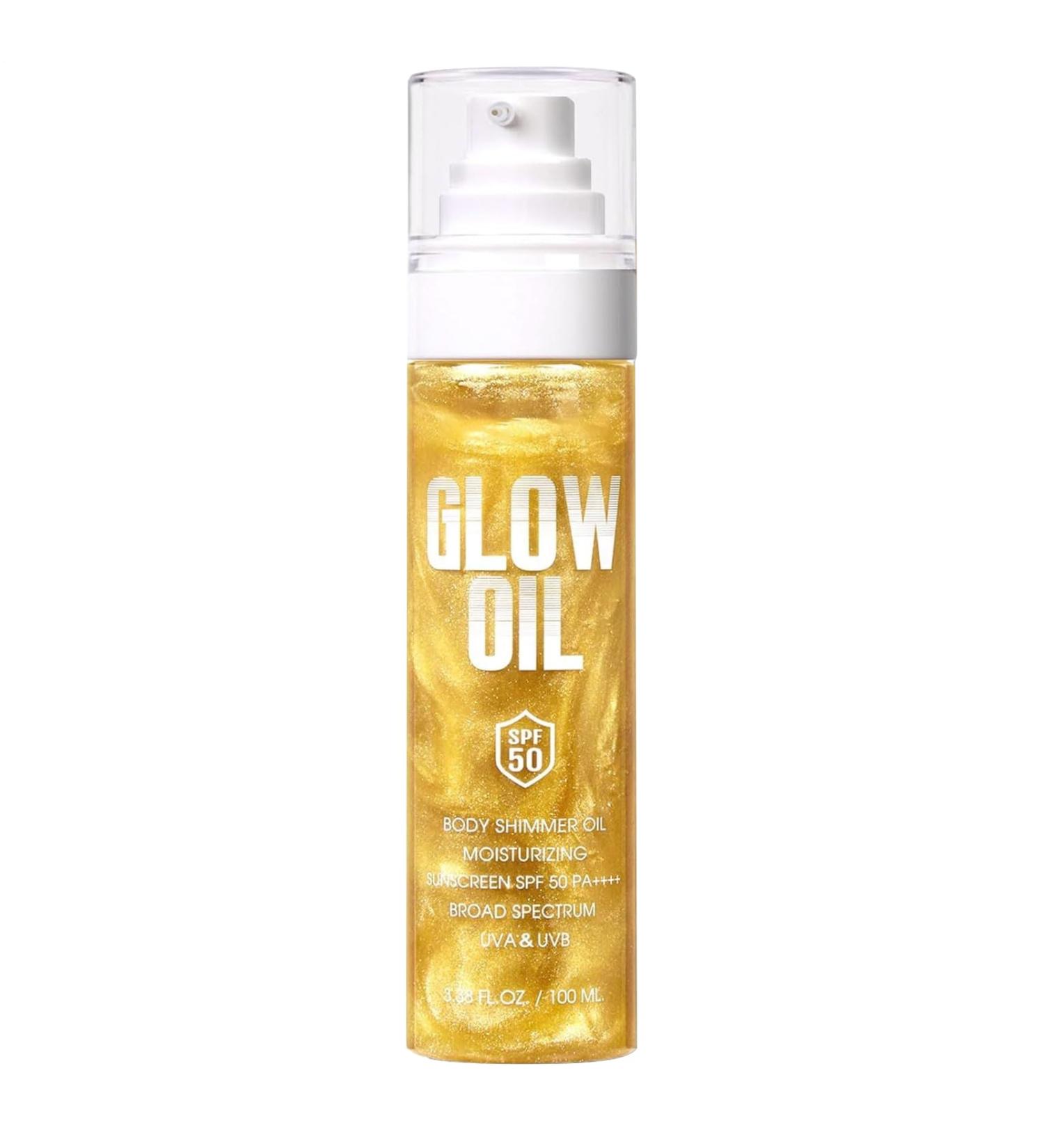 Body Glow Oil Moisturizing Body Oil 100ml Brightening Skin Care SPF50 for Cycling Camping Sports and Travel - Buy Online on GoSupps.com