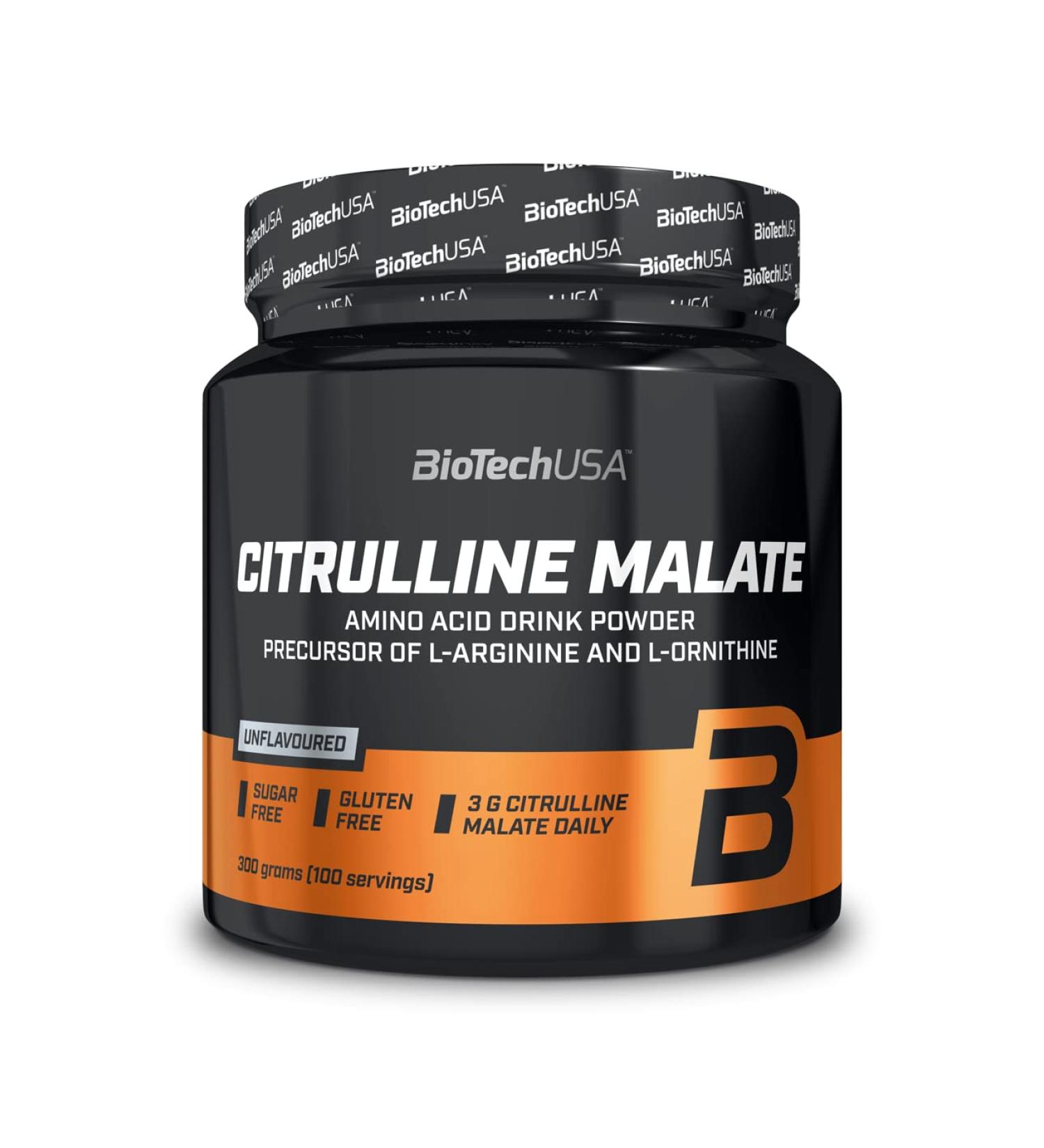BioTechUSA Citrulline Malate Powder 300g - L-Citrulline-Malate Formula - Unflavoured - Buy Online on GoSupps.com