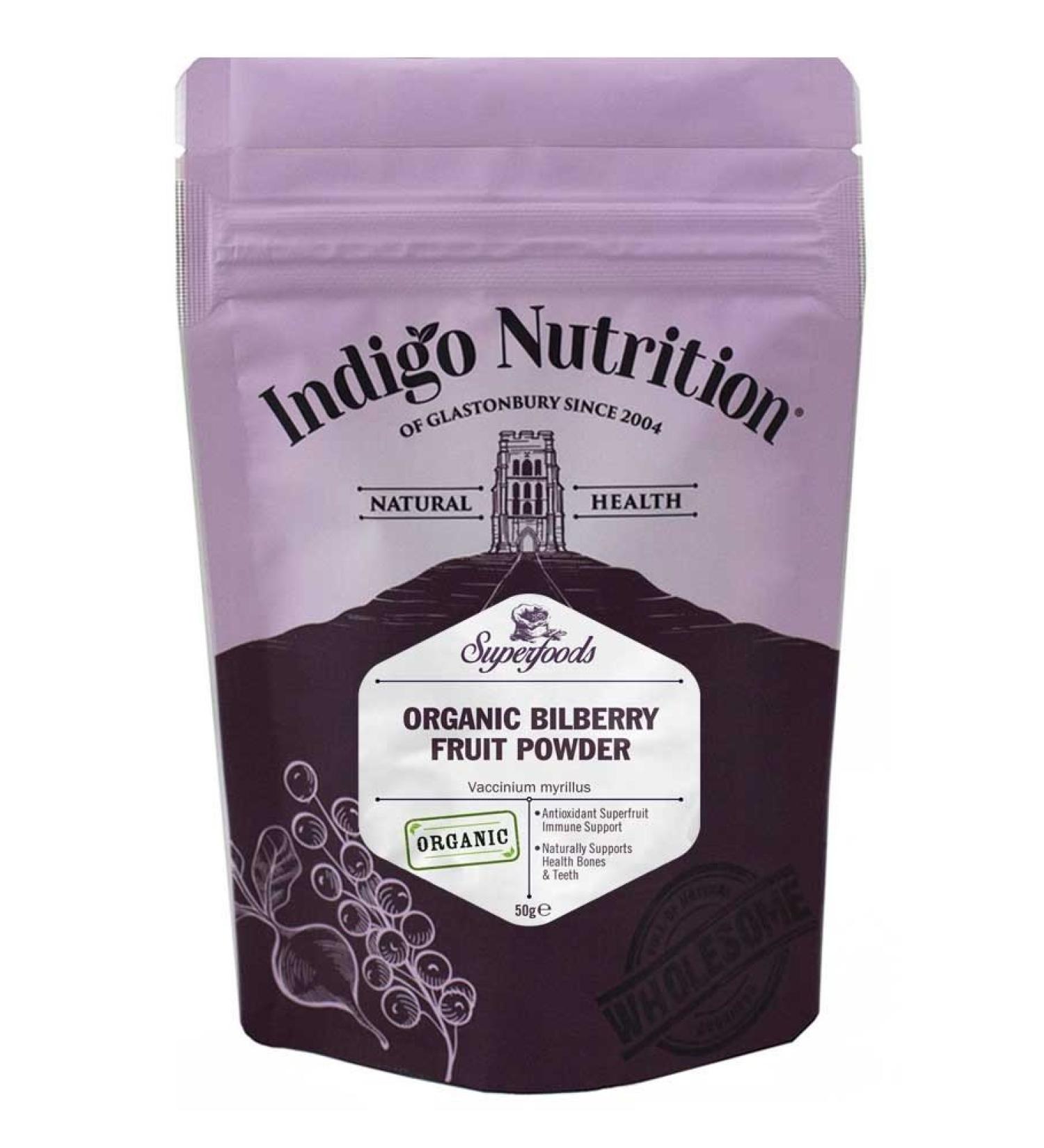 Indigo Herbs Organic Blueberry Powder 50g - Buy Online on GoSupps.com