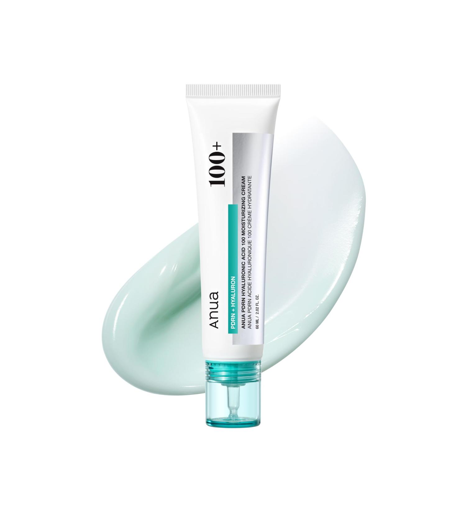 ANUA PDRN Hyaluronic Acid 100 Moisturizing Cream Lightweight Non-Greasy Hydrating Face Moisturizer with Salmon DNA for Glass Skin Korean Skincare (2.02 fl oz) - Buy Online on GoSupps.com