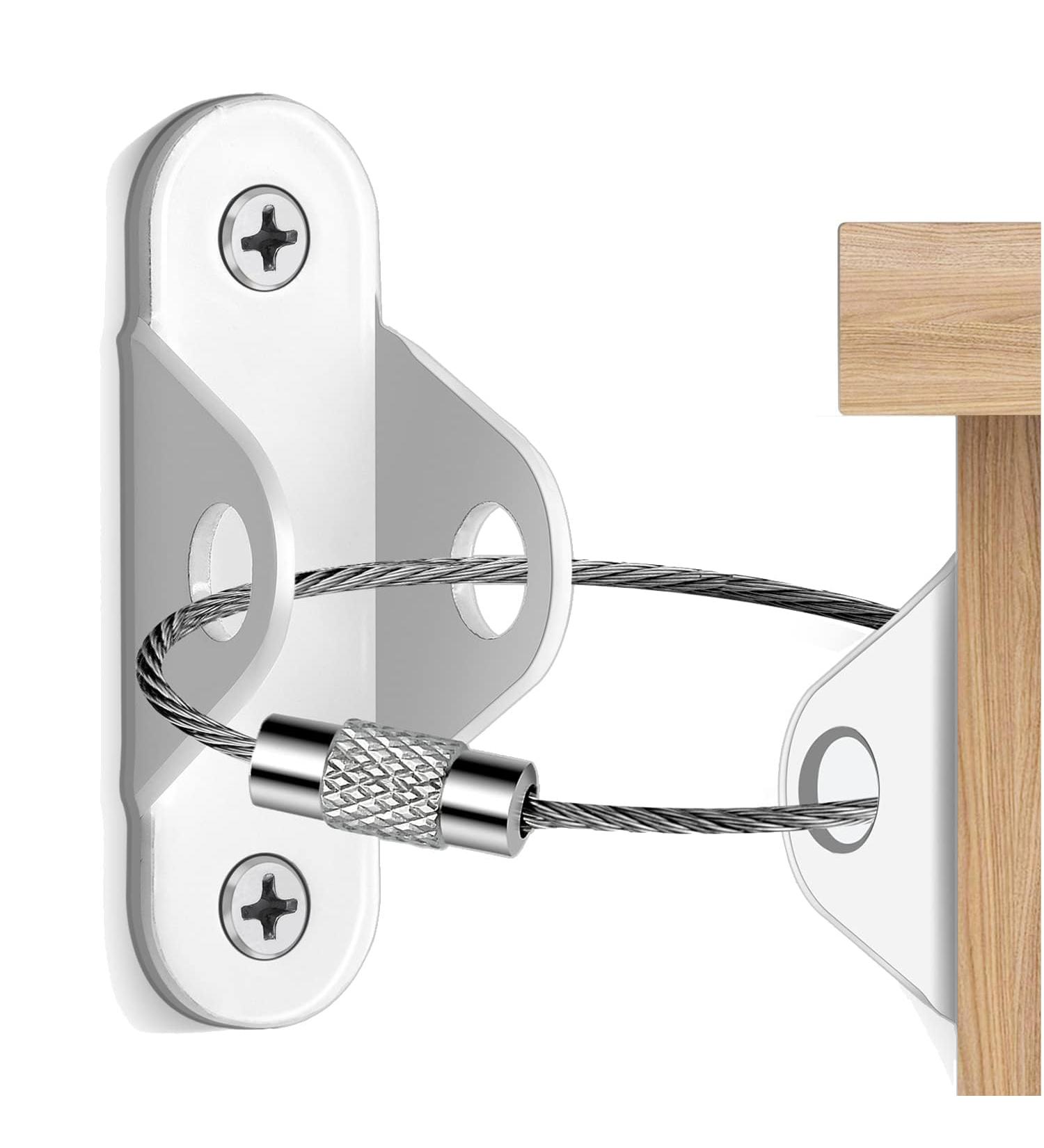 JIUDONE Furniture Tilt Control Set | 12 Metal Wall Anchors for Child & Pet Safety | Anti-Tip Protection Belts for Baby-Proofing - Buy Online on GoSupps.com