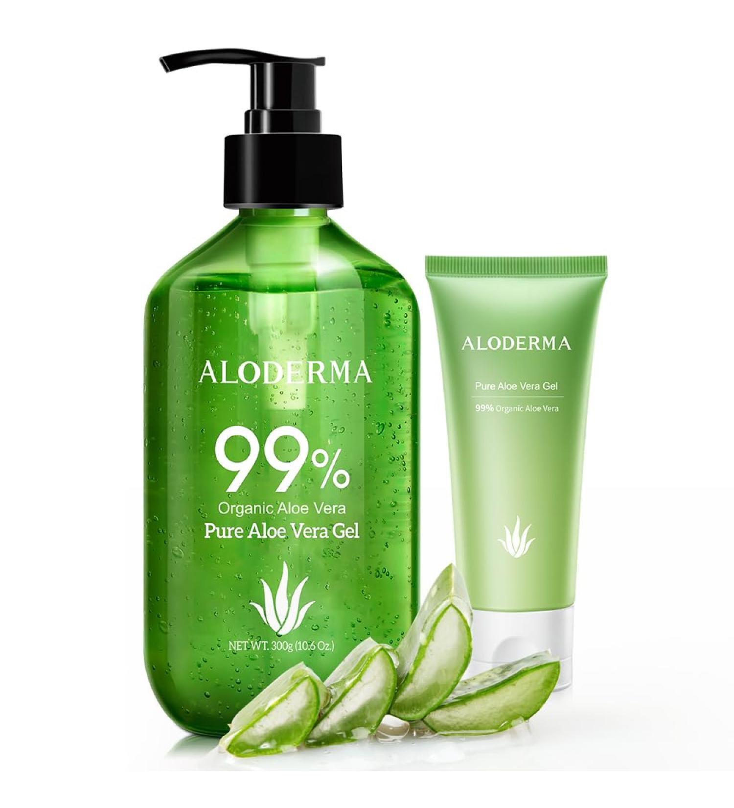 All Purpose Aloe Vera Gels Set - 2 Pieces - 300g Aloe Vera Gel & 45g Aloe Vera Gel - Buy Online on GoSupps.com