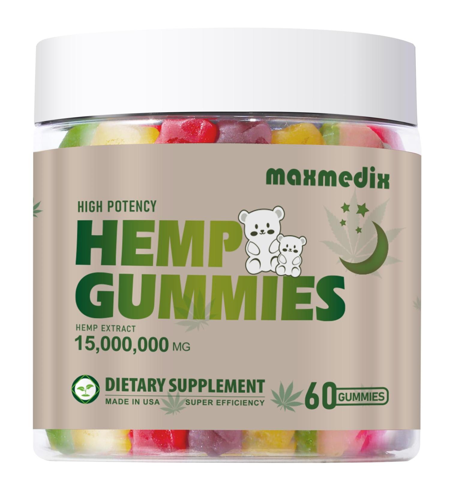 Hemp Gummies Advanced Extra Strength- High Potency Natural Hemp Oil Extract Gummy Great for Peace & Relaxation Naturals Fruit Flavors Made in USA - Buy Online on GoSupps.com