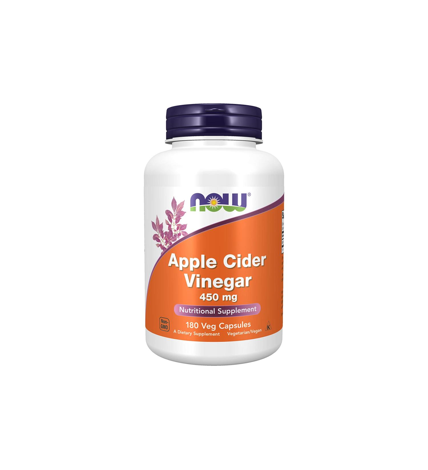 Now Foods Apple Cider Vinegar 450 mg - 180 Capsules for Health & Wellness - Buy Online on GoSupps.com