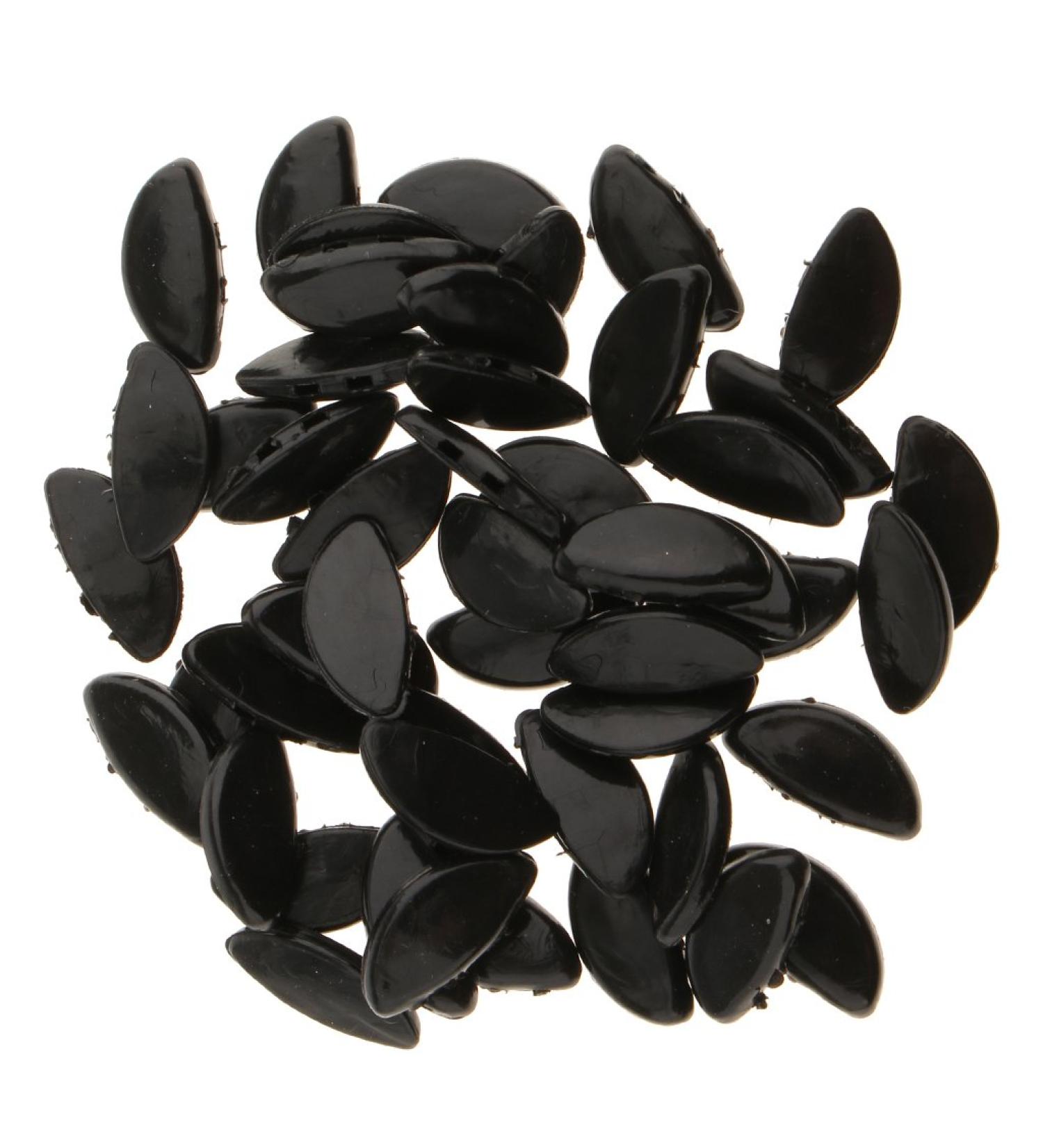 25 Pairs of 15mm Black Oval Silicone Push-In Nose Pads for Eyeglasses - Comfortable & Durable | International Shipping - Buy Online on GoSupps.com