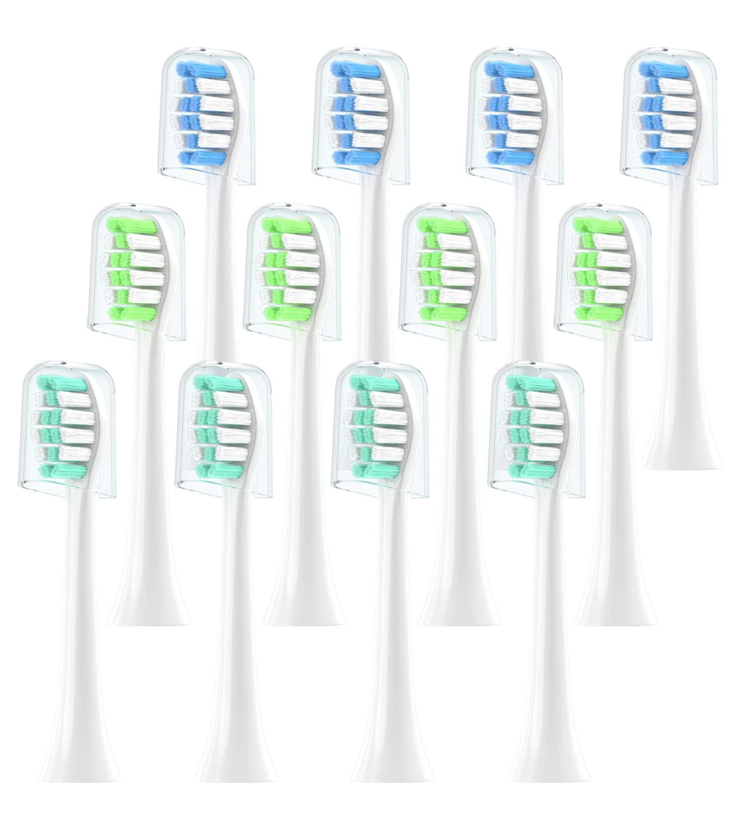 OralClass Electric Toothbrush Replacement Heads - 12 Pack Compatible with Sonicare, Medium to Soft Brush Refills for Philips Sonic Care Click on Handles - Buy Online on GoSupps.com