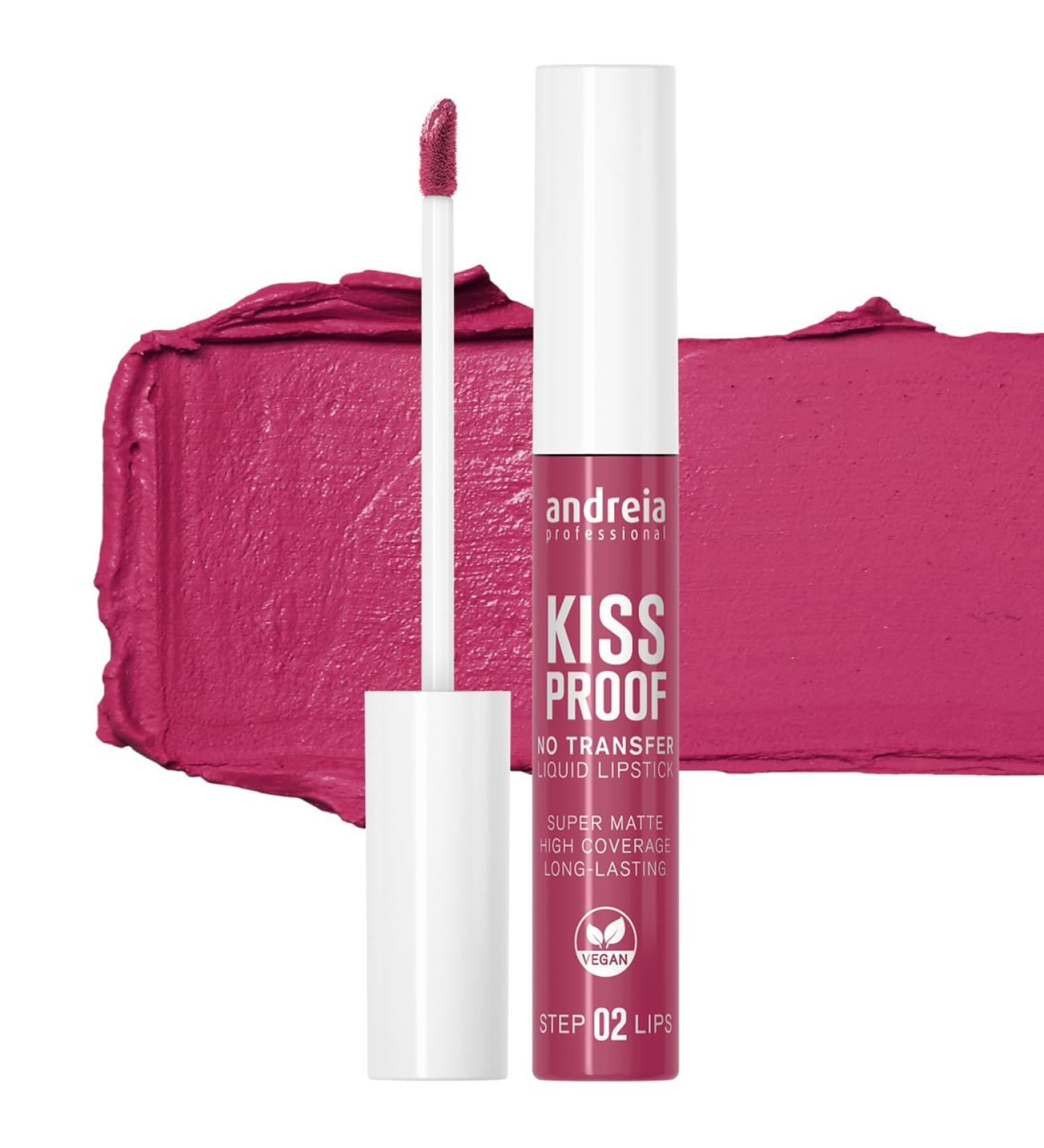  Andreia Andreia Kiss Proof No Transfer Liquid Lipstick 08 Camelia Long-Lasting Liquid Lipstick Vitamin E Enriched Formula 100% Vegan 10 ml - Buy Online on GoSupps.com
