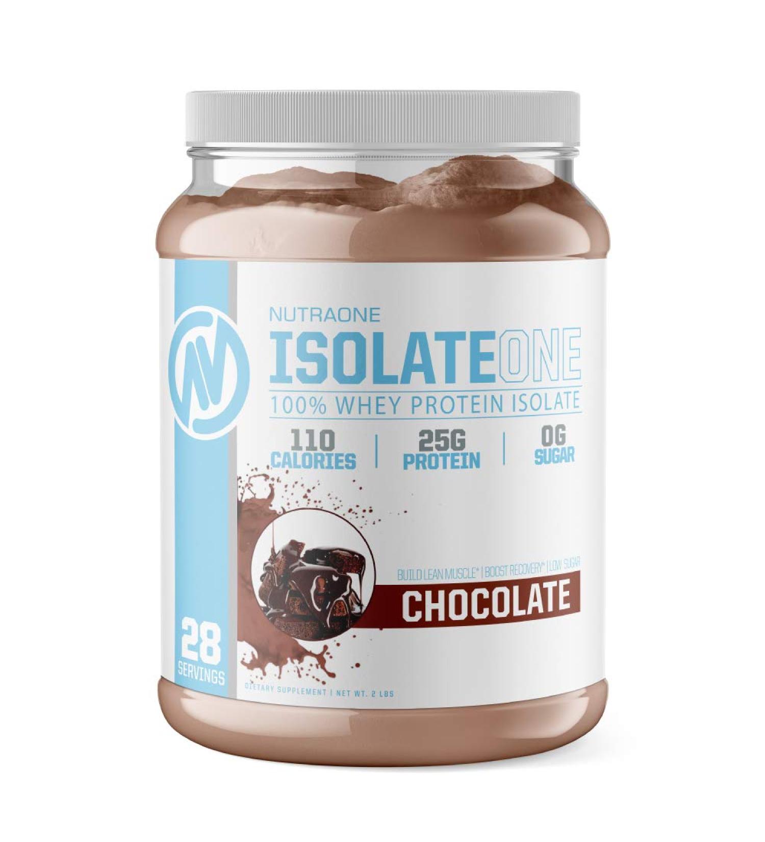 IsolateOne Whey Isolate Protein Powder by NutraOne â 100% Pure Whey Isolate Powder (Gourmet Chocolate - 2 lbs.) - Buy Online on GoSupps.com