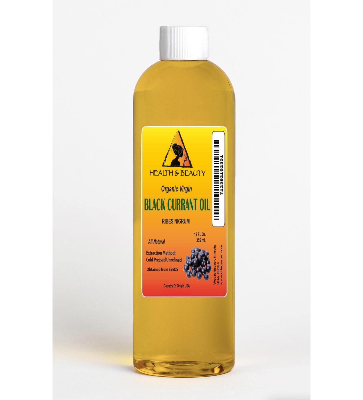 Black Currant Seed Oil Unrefined Virgin Organic 15% GLA Cold Pressed Premium Fresh 100% Pure 12 oz 355 ml - Buy Online on GoSupps.com