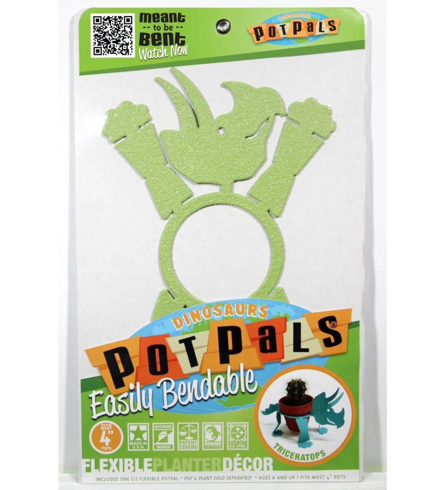 Triceratops DinoPals Planter Dأ©cor - Lime Plant Stand for 4 Pots - Buy Online on GoSupps.com
