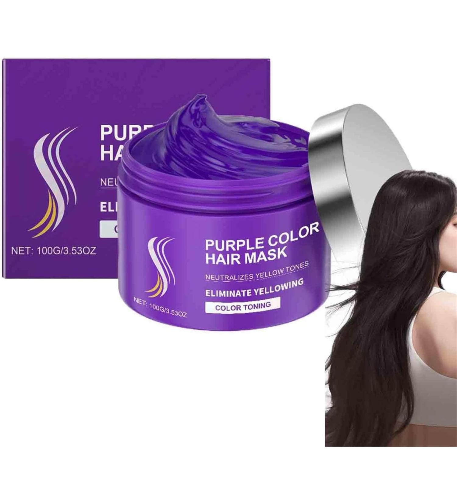 purple hair mask keratin hair treatment mask collagen deep conditioning hair masks purple moisturizing conditioner for blonde and bleached hair - Buy Online on GoSupps.com