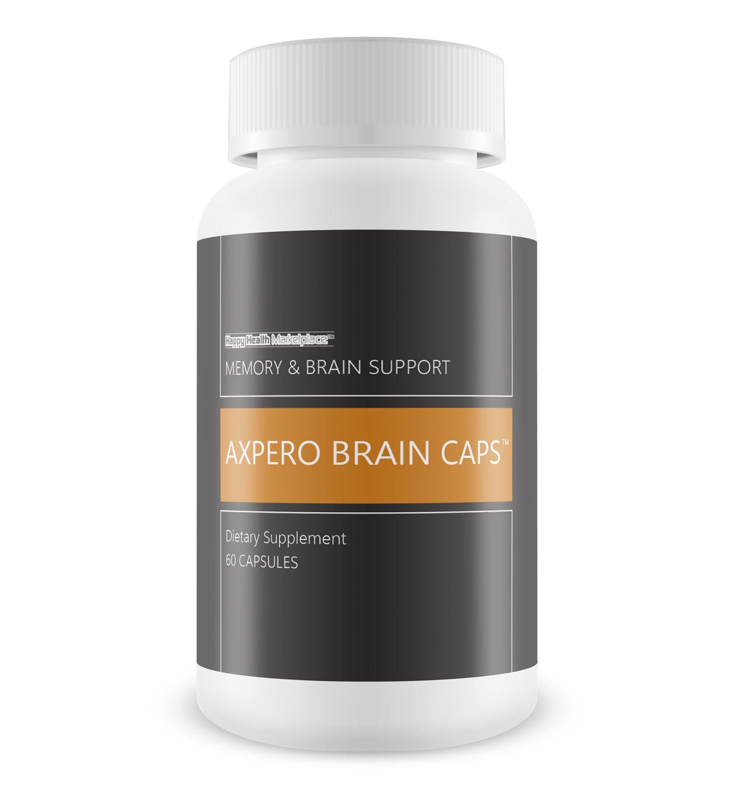 Axpero Brain Caps - Our Best Memory Brain Support Supplement for Women & Men - Axpero Oral Memory Supplement for Brain - Brain Supplements for Memory and Focus - Memory Vitamins Brain Memory Support - Buy Online on GoSupps.com