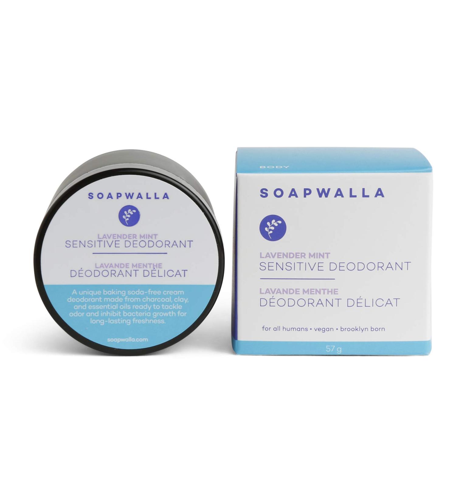 Soapwalla - Organic / Vegan Sensitive Skin Deodorant Cream (Lavender Mint  Baking Soda-Free)