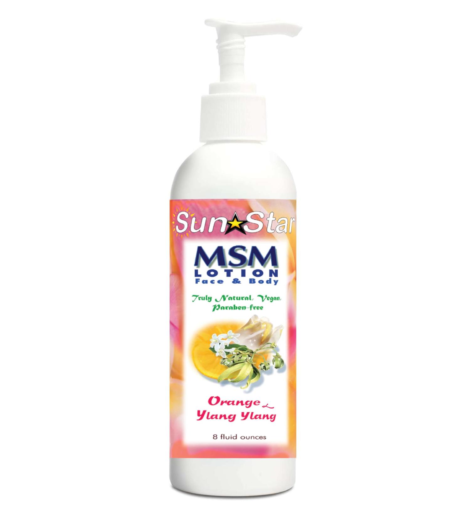 Buy Sun Star MSM Orange Ylang-Ylang 8oz - Premium Pain Relief & Skin Care | Fast International Shipping - Buy Online on GoSupps.com