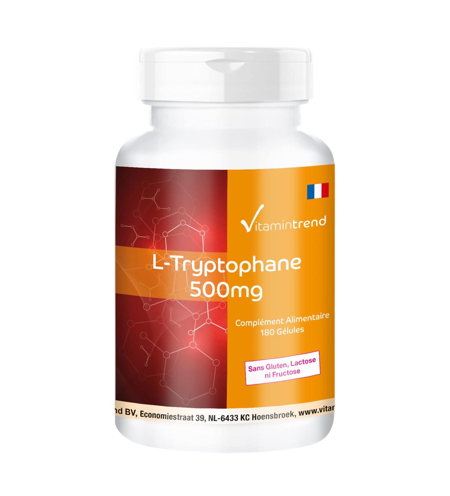 L-Tryptophan 500mg - 180 Capsules - Vegan - 6 Month Pack | Vitamintrend  - Buy Online on GoSupps.com