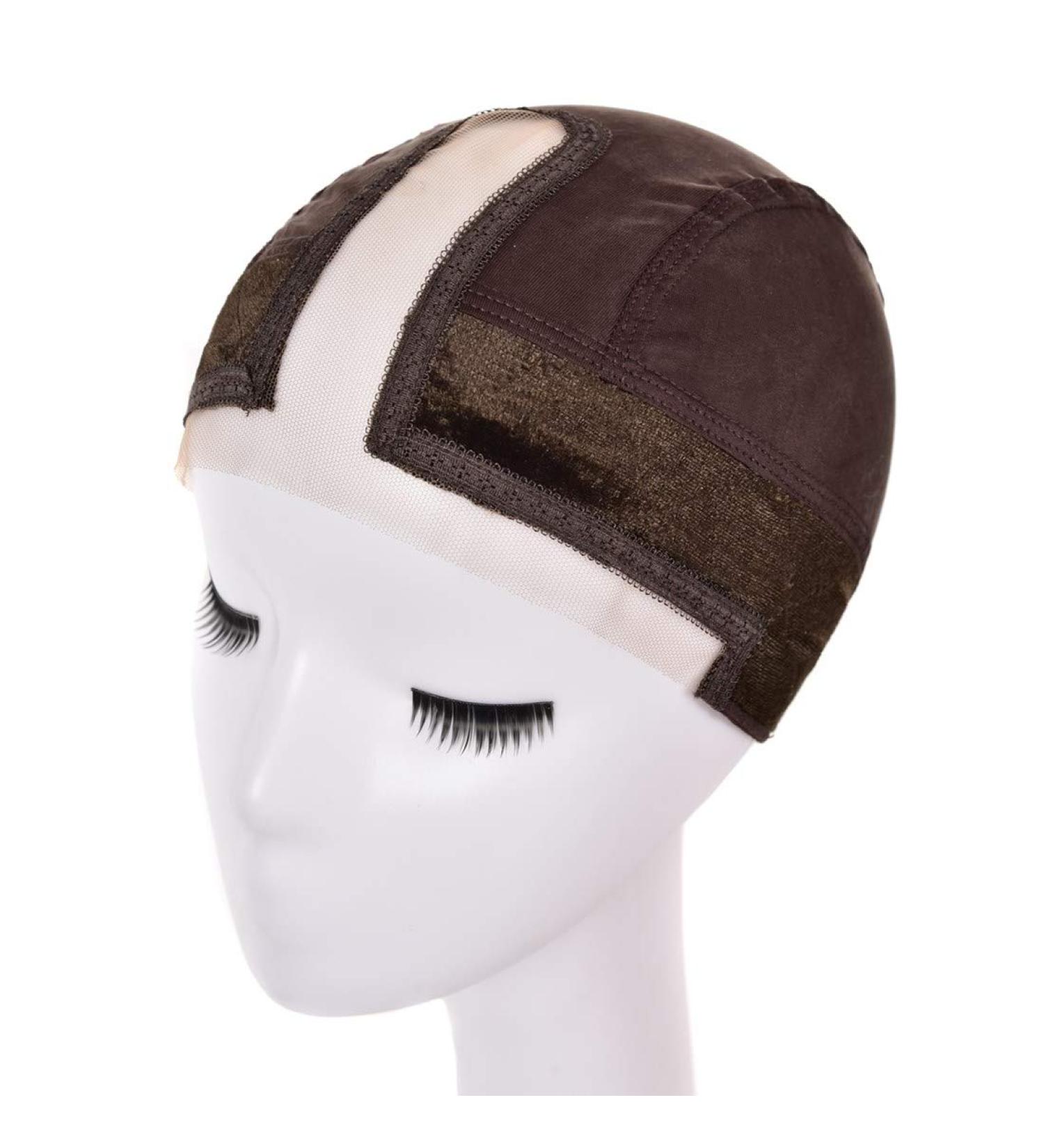 Adjustable Pointed Wig Handle Cap with Silk Wig Cap - Seamless Dark Brown Hairline for All Wig Types - Buy Online on GoSupps.com