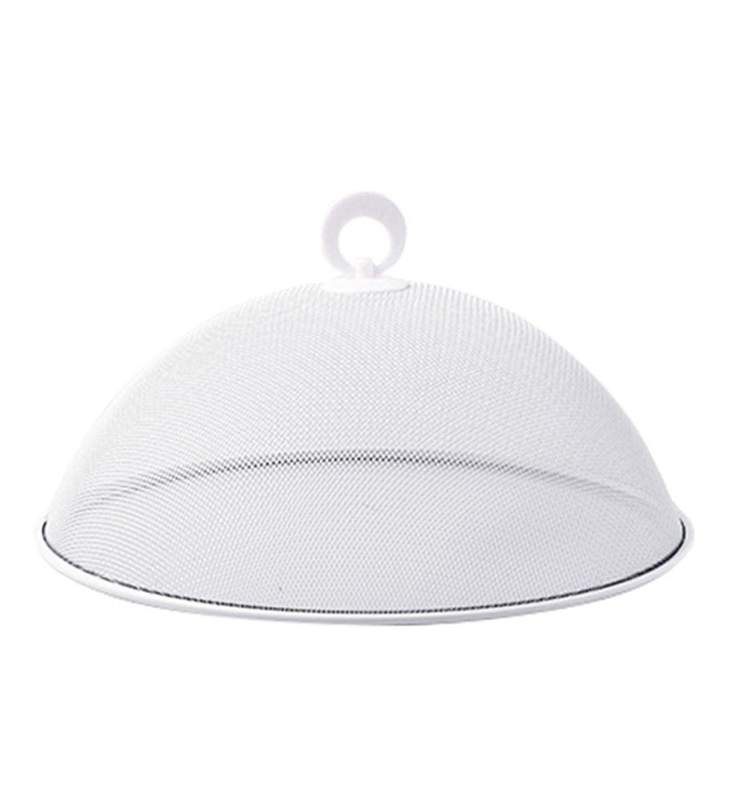 Mesh Food Cover Stainless Steel Round Mesh Food Cover Protector Food Tent for Kitchen Protective Net Dish Cover Outdoor Picnic Food Lid Anti Fly Bugs Mosquitoes (White 35 * 14.5cm) White 35*14.5cm - Buy Online on GoSupps.com