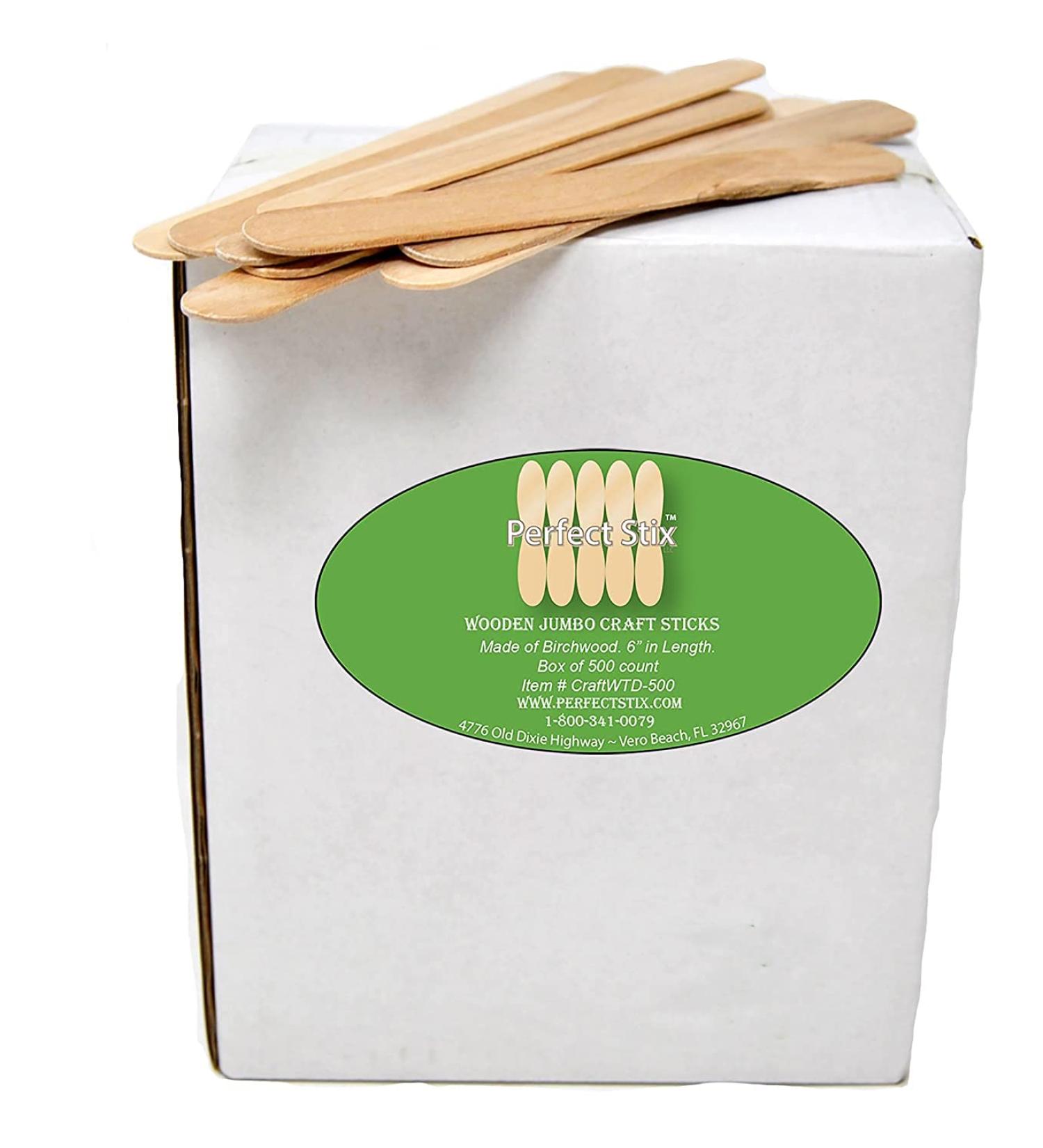 500ct Plain Jumbo Craft Sticks - Pack of 500 - Premium Quality - Buy Online on GoSupps.com