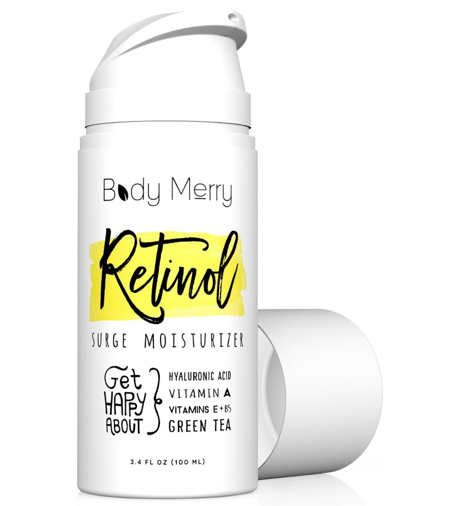 Body Merry Retinol Surge Moisturizer 3.4 oz - Anti-Aging Face, Neck & Eye Cream with Hyaluronic Acid - Cruelty Free Hydrating Skin Care for Fine Lines, Wrinkles & Dark Spots - Buy Online on GoSupps.com
