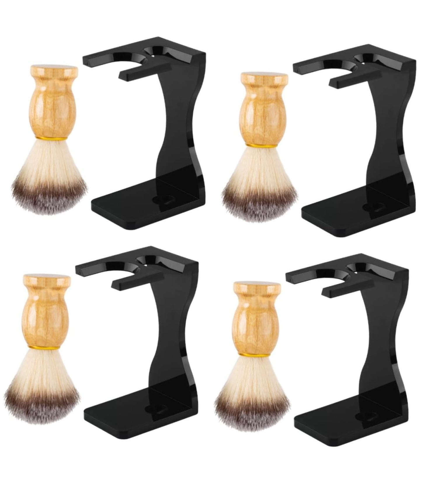 Magiclulu 4-Piece Razor Set | Organizer Soft Hair Brushes & Stands for Shaving | Premium Shaving Accessories - Buy Online on GoSupps.com