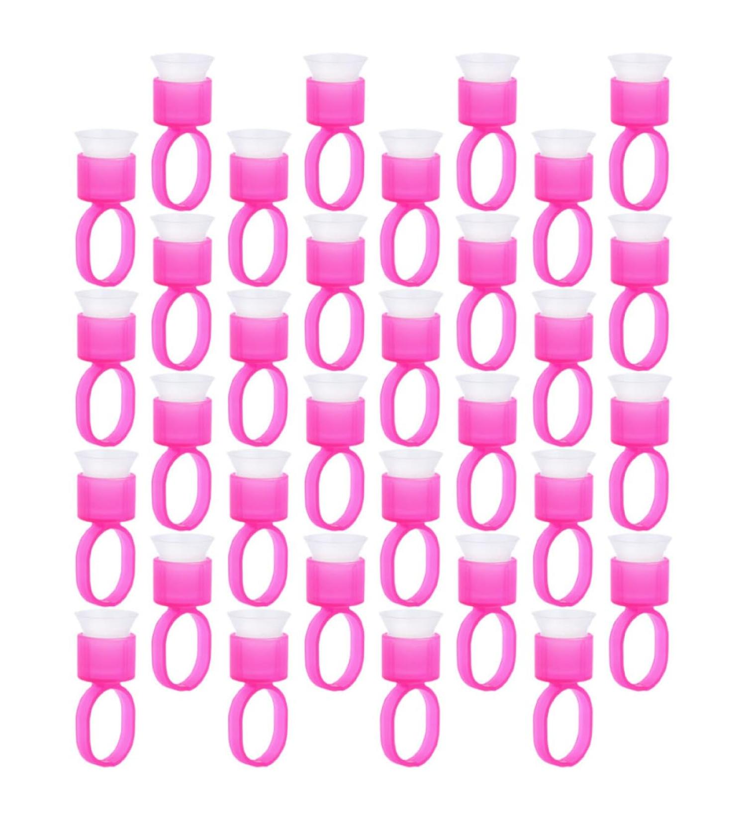 50 Pi ces Anneaux de Colle pour Extensions de Cils Supports Plastique pour Pigments et Maquillage pour Salons de et Diy - Buy Online on GoSupps.com