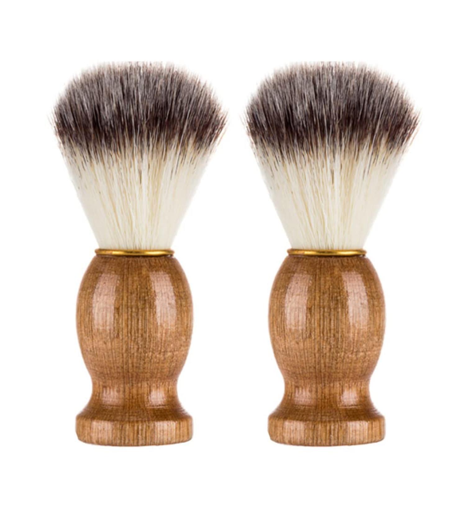 Callaron 2-St Shaving Brush for Men | Premium Goat Hair & Stainless Steel | Perfect Hair Removal & Grooming Tool - Buy Online on GoSupps.com