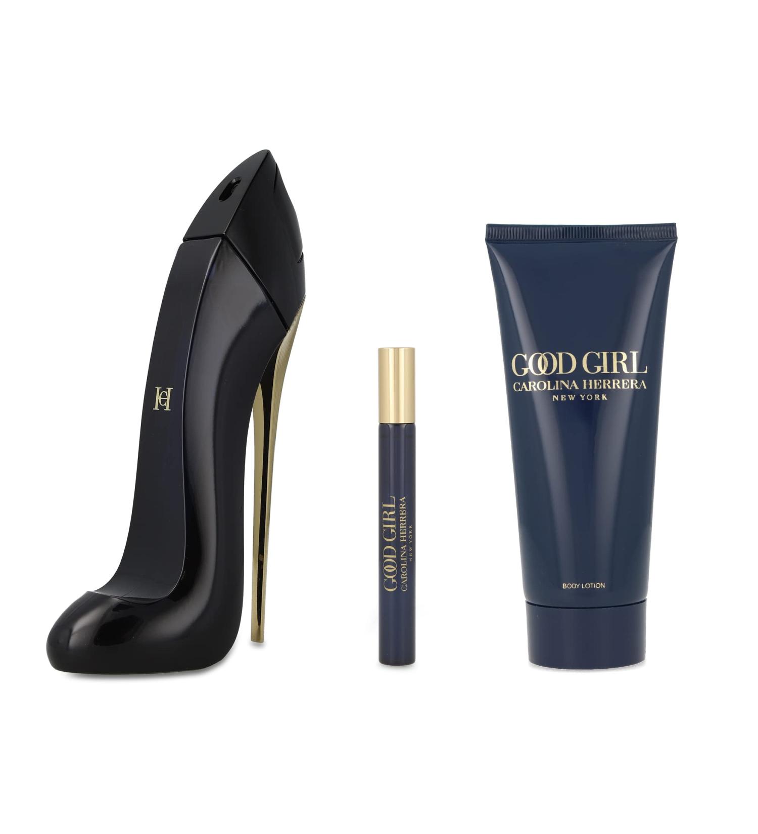 Carolina Herrera Good Girl 3-Piece Set for Women (2.7 Oz Eau De Parfum Spray + 3.4 Oz Body Lotion + 0.33 Oz Travel Spray)
