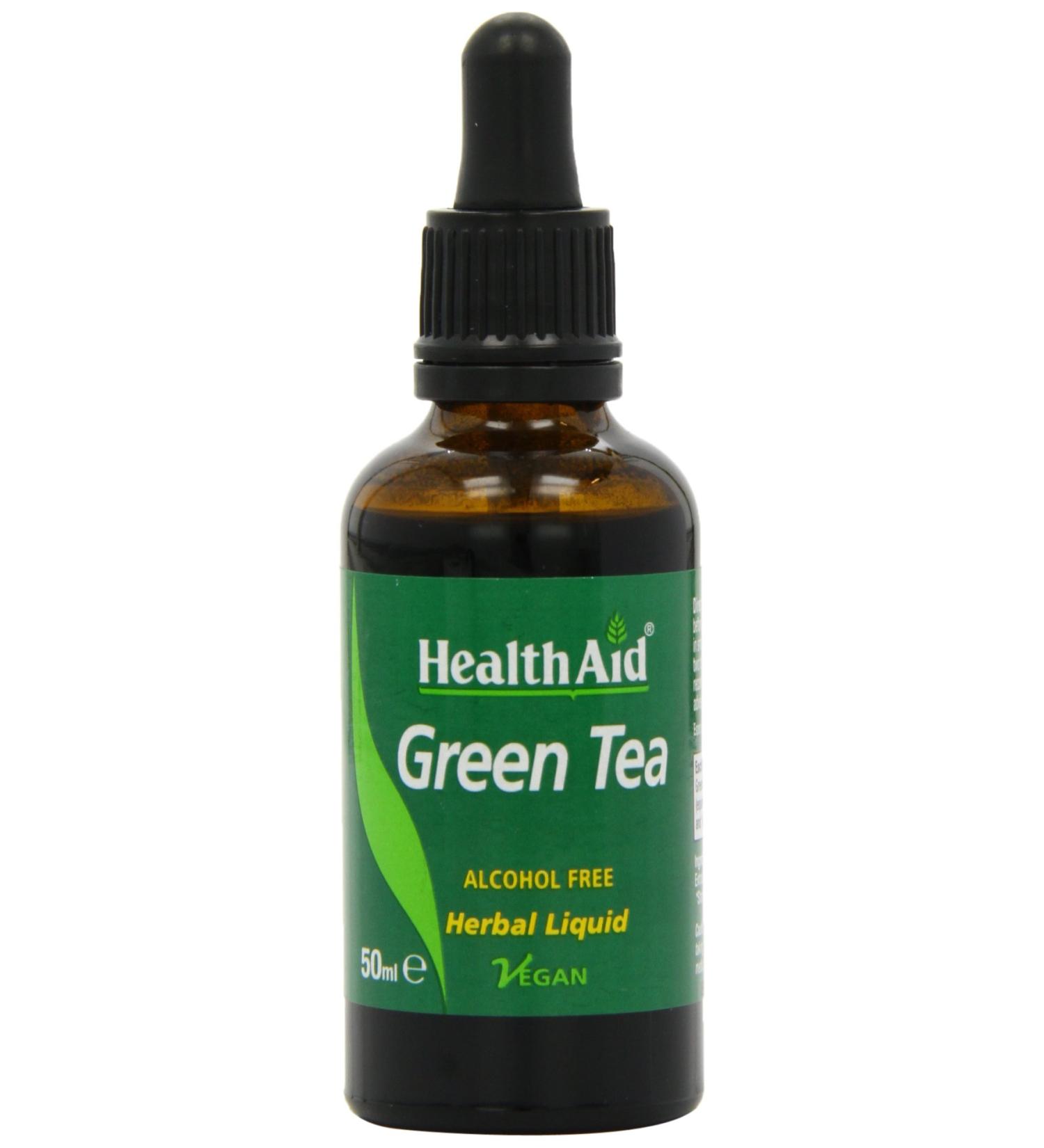HealthAid Green Tea 50ml Liquid - Natural antioxidant for health and vitality - Buy Online on GoSupps.com