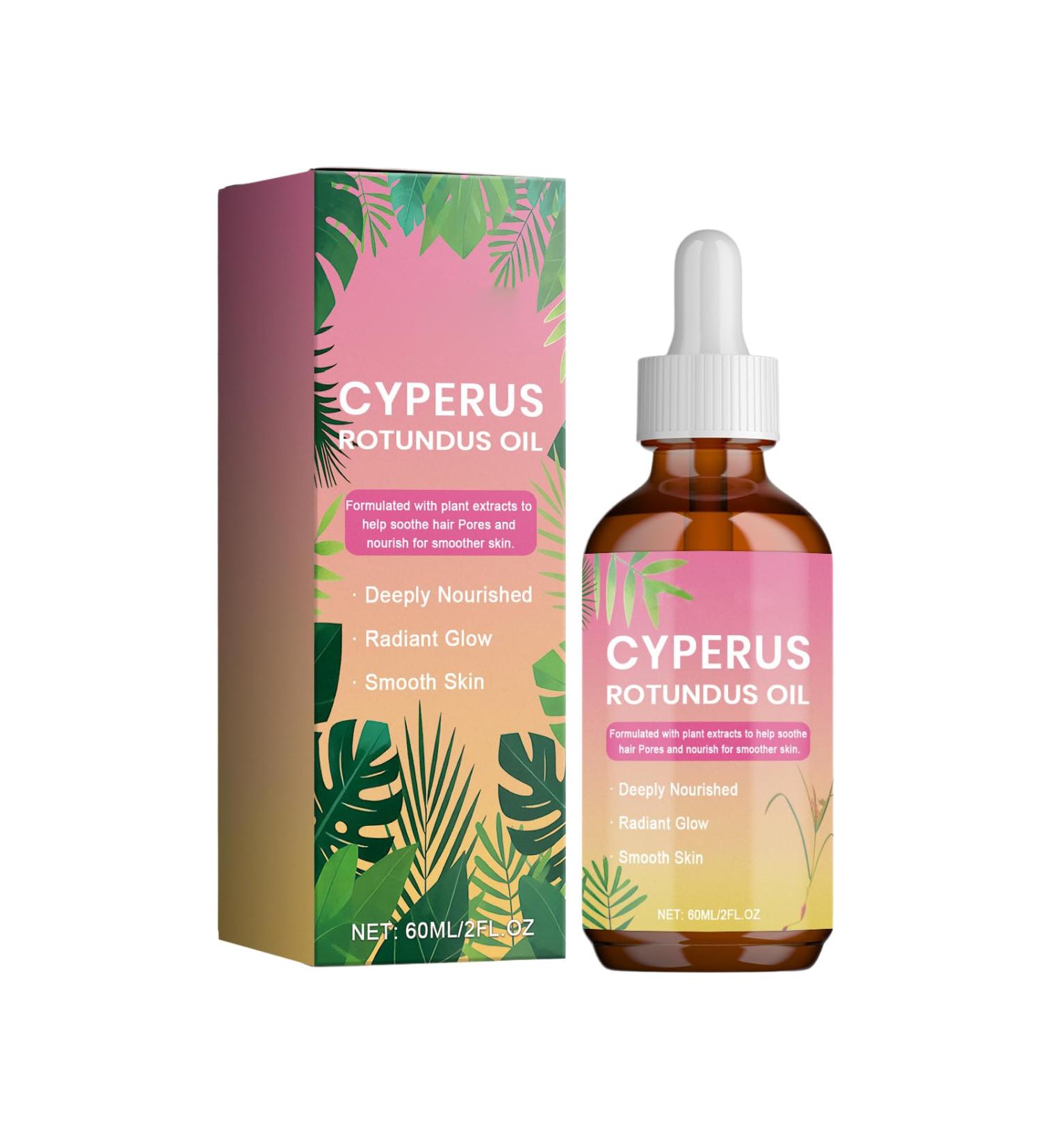 Cyperus Rotundus Oil - Natural Hair Growth Inhibitor for Women & Men - Smooth Skin Body Oil After Waxing or Shaving - Safe for Face Leg Underarm & Sensitive Skin - 60ml(2 fl oz) clear - Buy Online on GoSupps.com