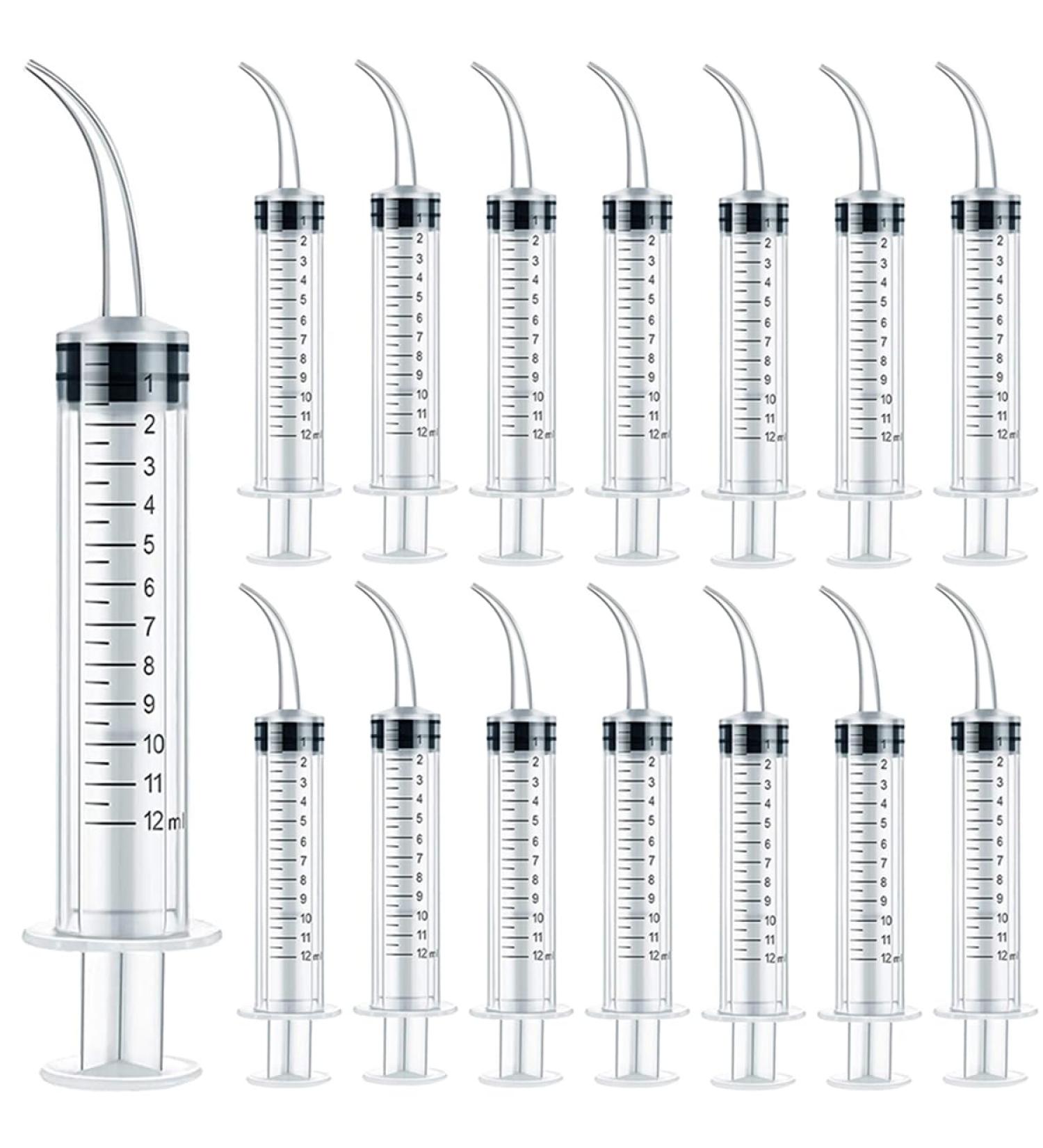 Buy TIHOOD 15PCS 12ml Plastic Syringes - Curved Tip Disposable Irrigation Syringe for Oral Care & Animal Feeding | Best Quality & Fast International Shipping - Buy Online on GoSupps.com