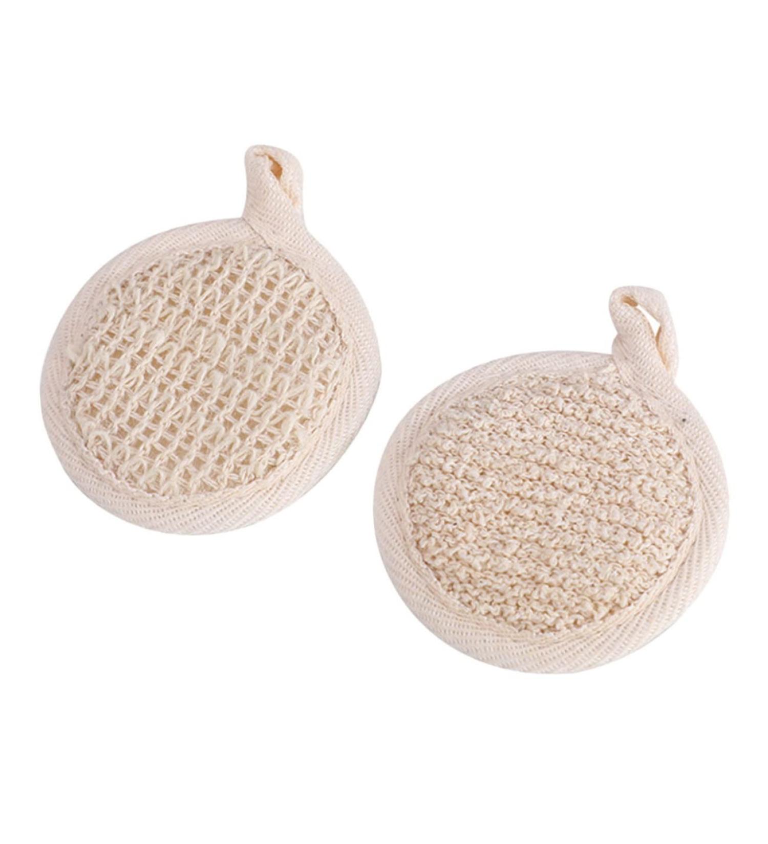 FOMIYES 2pcs Bath Towel Exfoliating Cloths - Natural Loofah Pads & Sponges for Body and Face - Ideal Shower Accessory - Buy Online on GoSupps.com